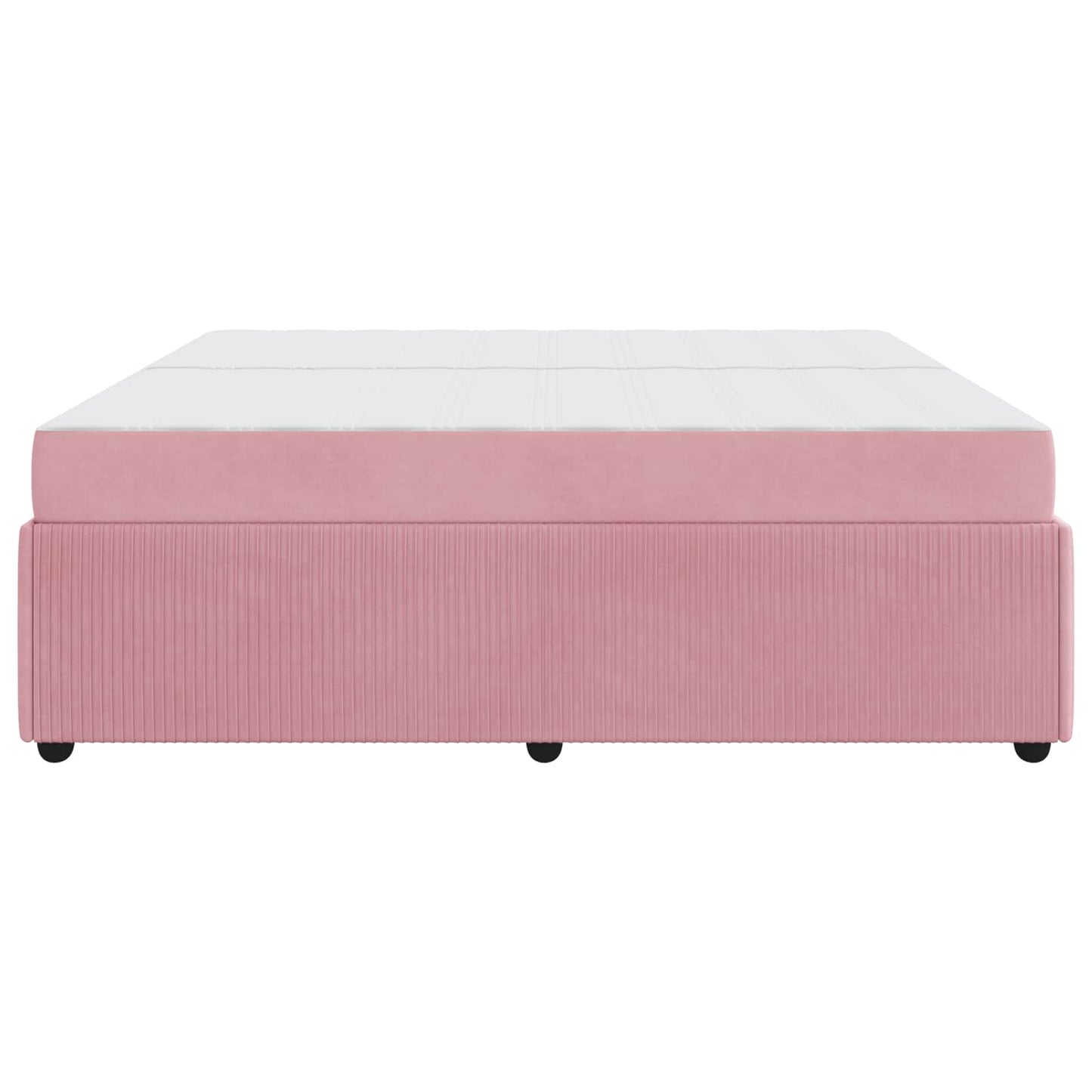 Bedframe met matras Roze 200 x 200 cm Stof is nu te koop bij PeponiXL, paradijselijk wonen!