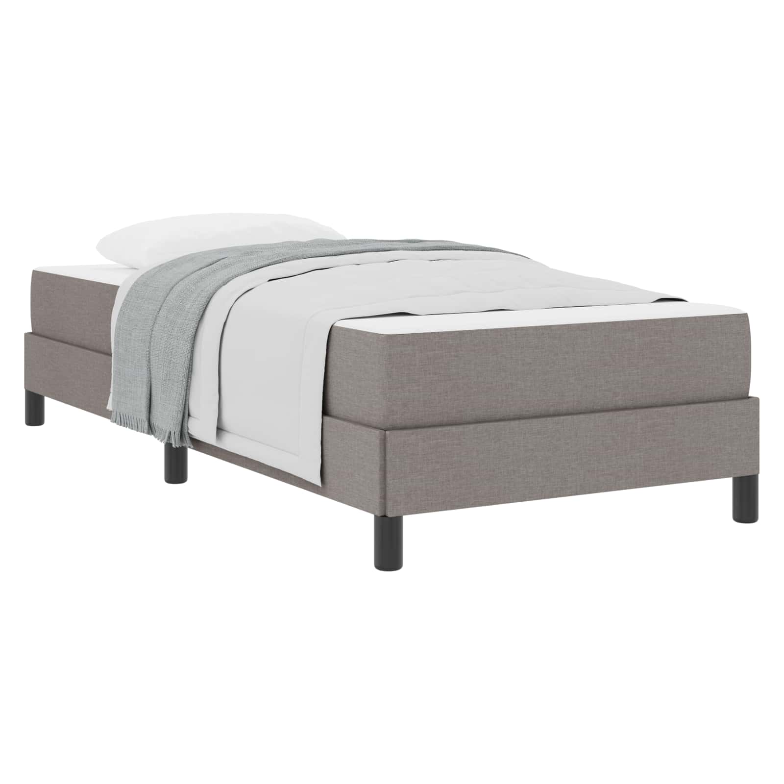 Boxspringbed met matras Taupe 80 x 200 cm Stof is nu te koop bij PeponiXL, paradijselijk wonen!