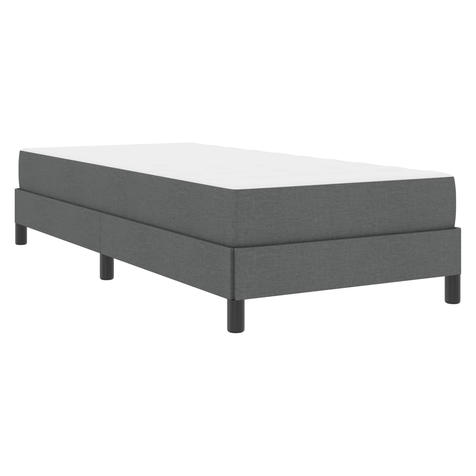 Boxspringbed met matras Donkergrijs 90 x 190 cm Stof is nu te koop bij PeponiXL, paradijselijk wonen!