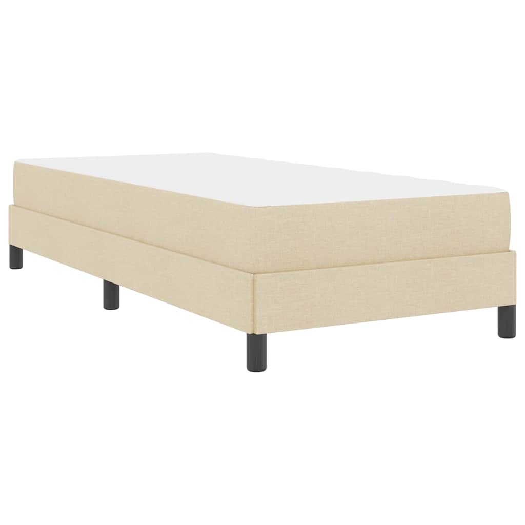 Boxspringbed met matras Crème 90 x 190 cm Stof is nu te koop bij PeponiXL, paradijselijk wonen!