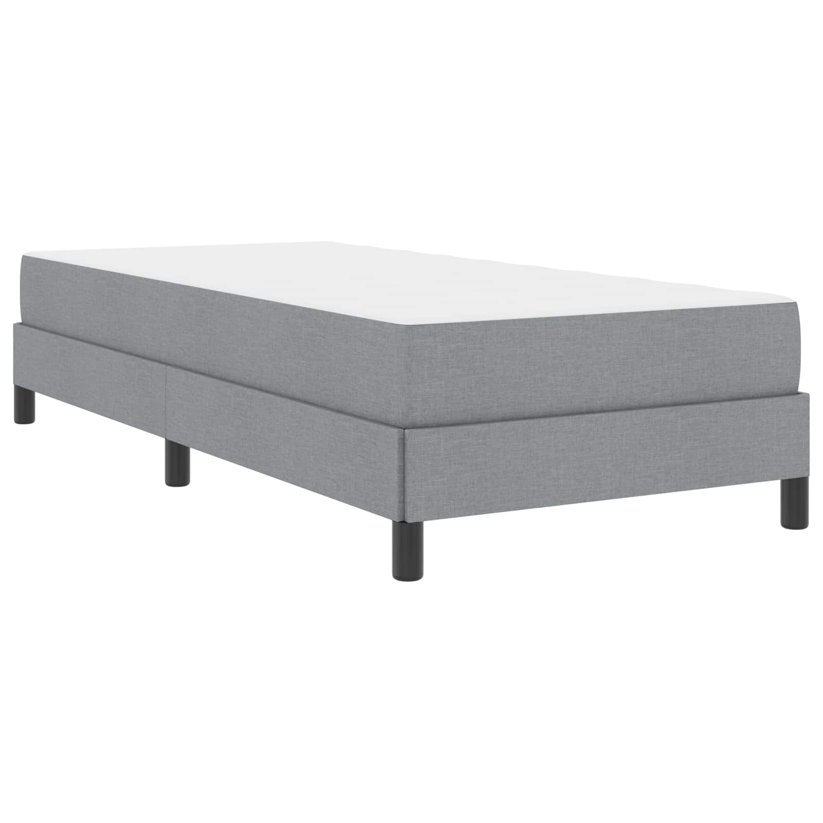 Boxspringbed met matras Lichtgrijs 90 x 200 cm Stof is nu te koop bij PeponiXL, paradijselijk wonen!