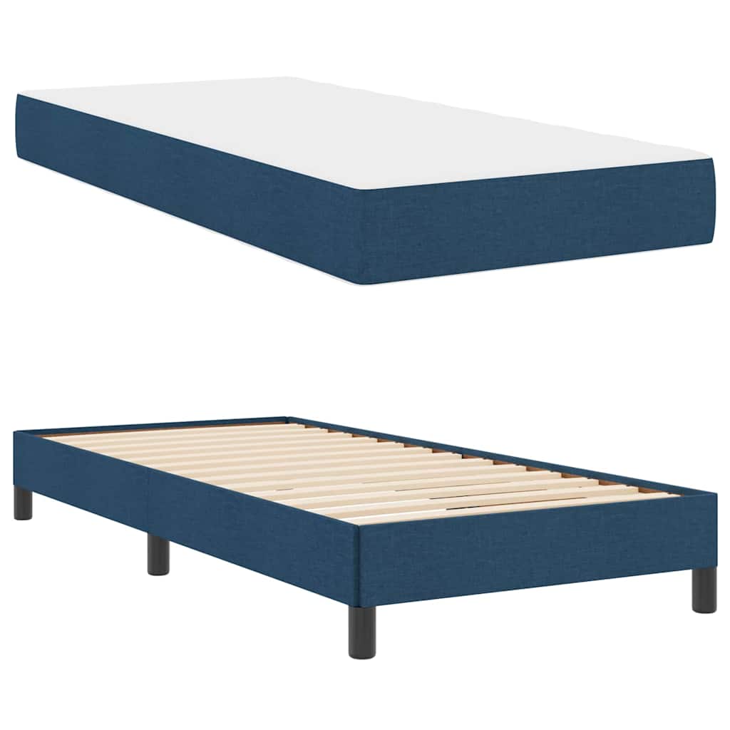 Boxspringbed met matras Blauw 90 x 200 cm Stof is nu te koop bij PeponiXL, paradijselijk wonen!