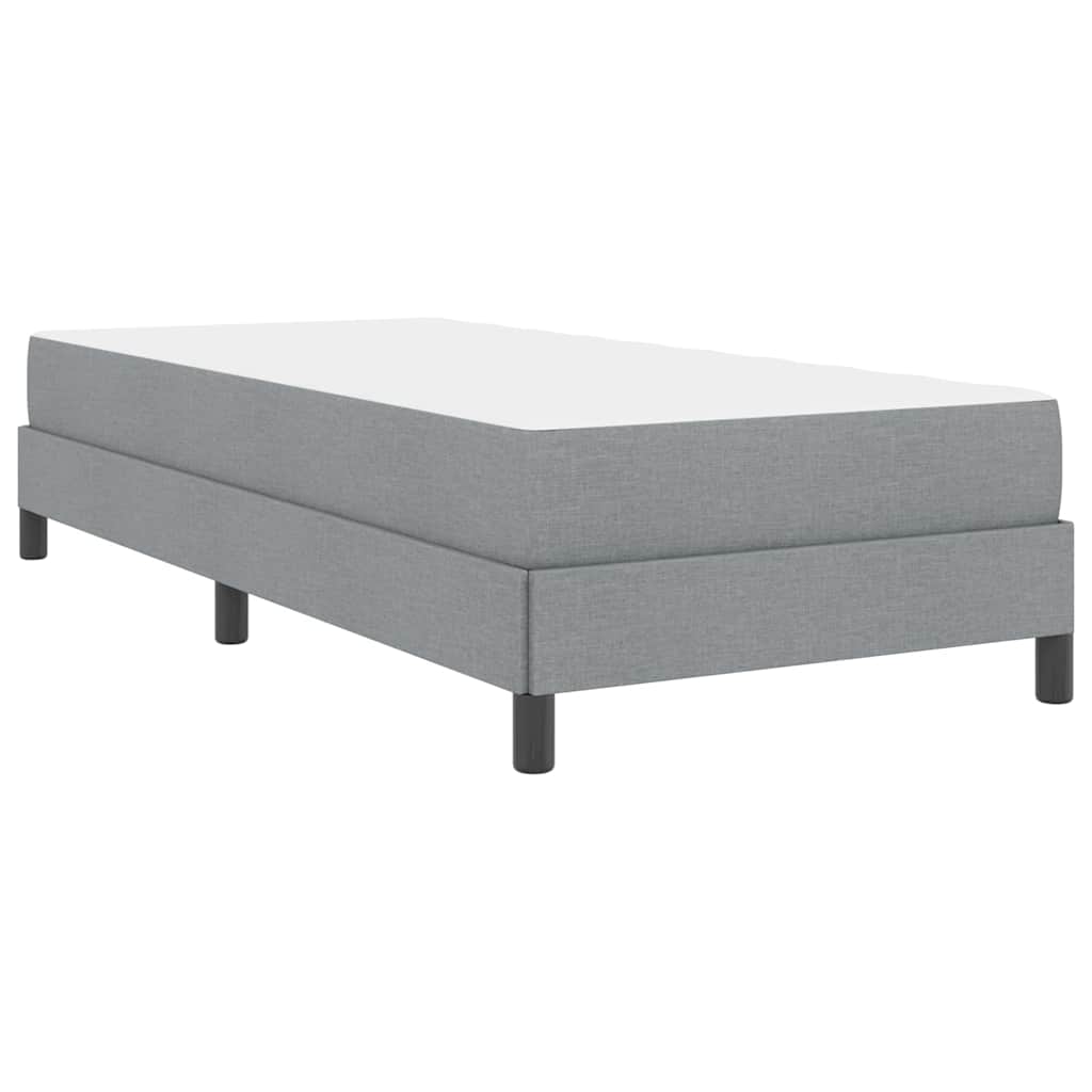 Boxspringbed met matras Lichtgrijs 100 x 200 cm Stof is nu te koop bij PeponiXL, paradijselijk wonen!