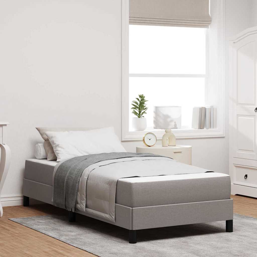 Boxspringbed met matras Taupe 100 x 200 cm Stof is nu te koop bij PeponiXL, paradijselijk wonen!
