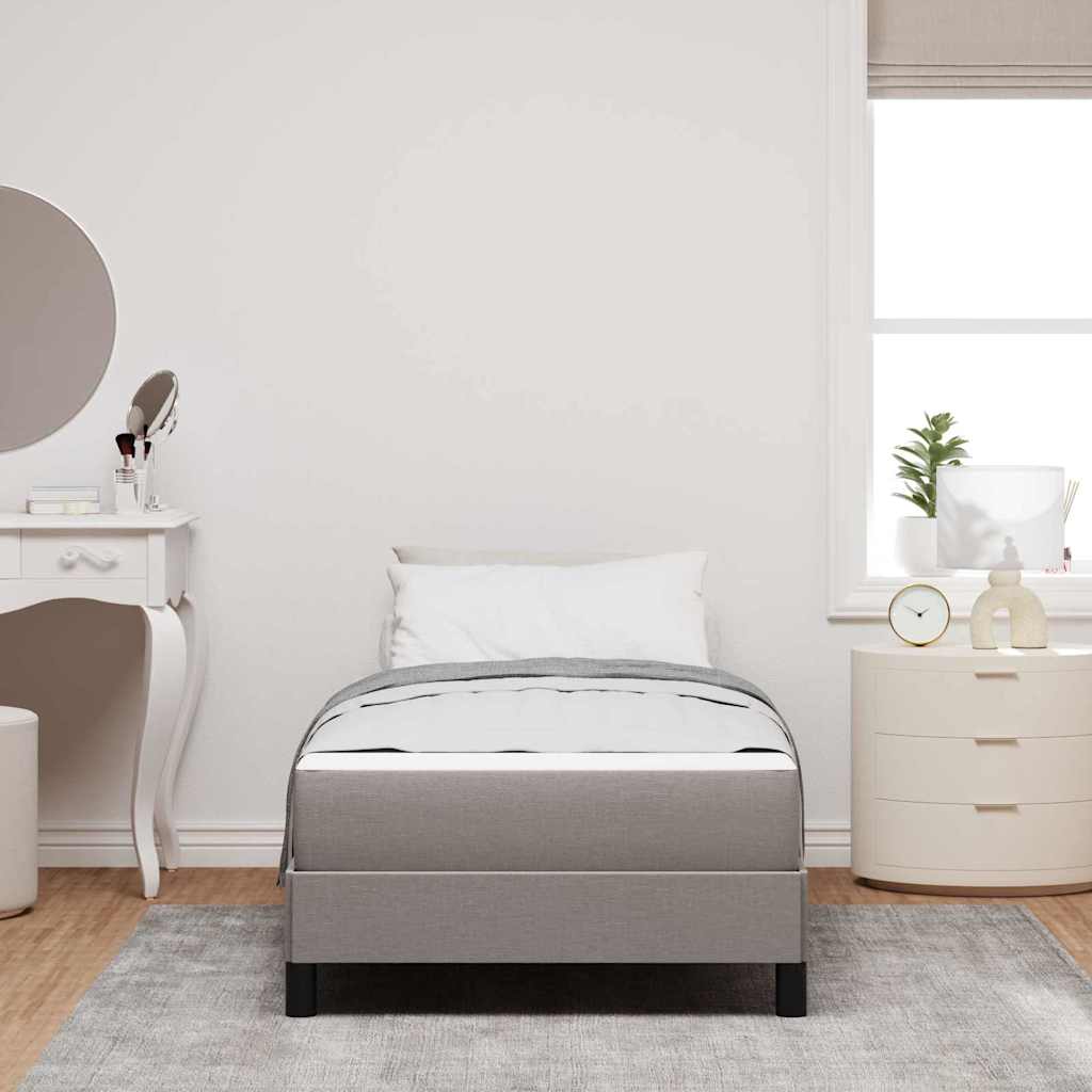 Boxspringbed met matras Taupe 100 x 200 cm Stof is nu te koop bij PeponiXL, paradijselijk wonen!