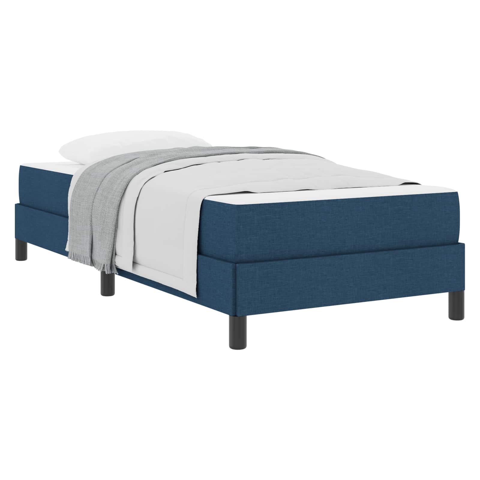 Boxspringbed met matras Blauw 100 x 200 cm Stof is nu te koop bij PeponiXL, paradijselijk wonen!