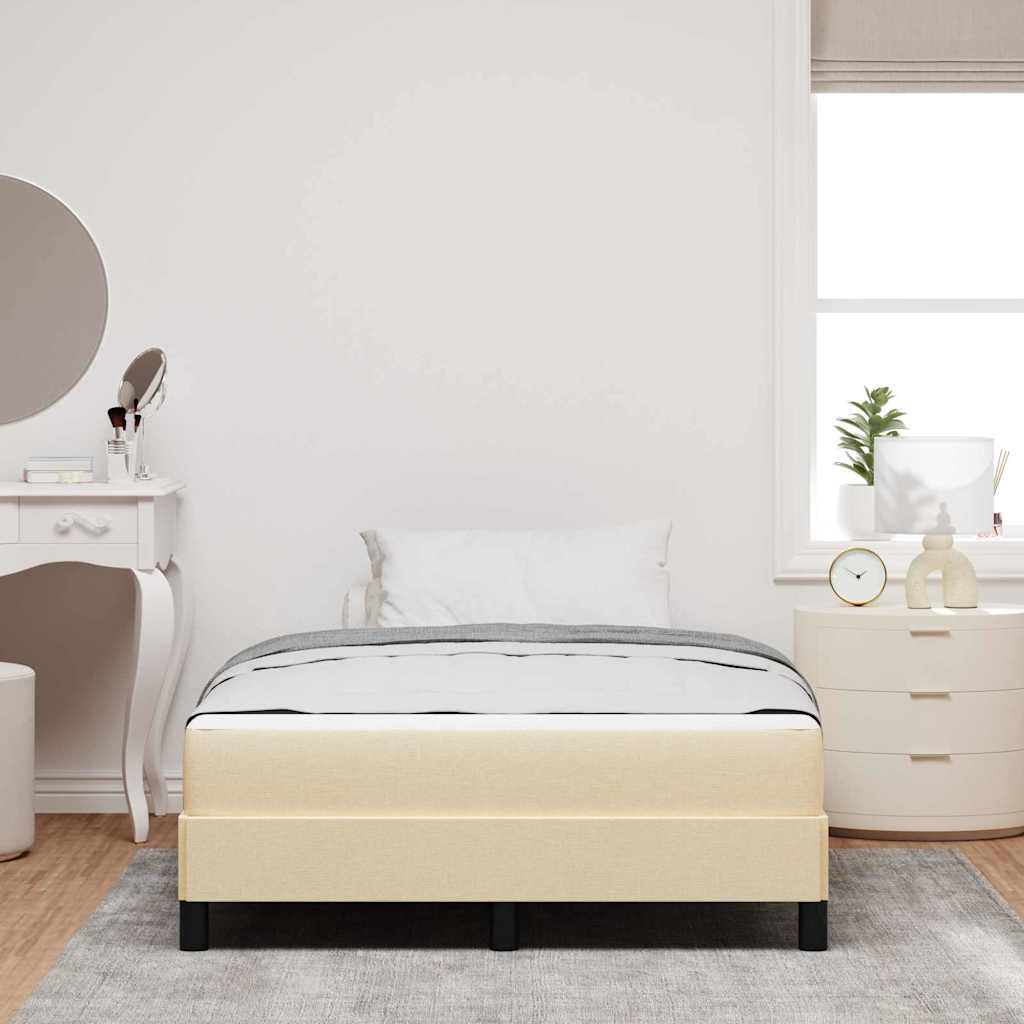 Boxspringbed met matras Crème 120 x 190 cm Stof is nu te koop bij PeponiXL, paradijselijk wonen!