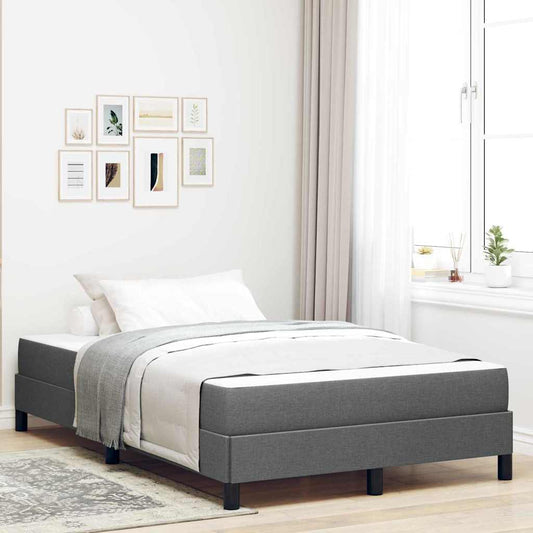 Boxspringbed met matras Donkergrijs 120 x 200 cm Stof is nu te koop bij PeponiXL, paradijselijk wonen!