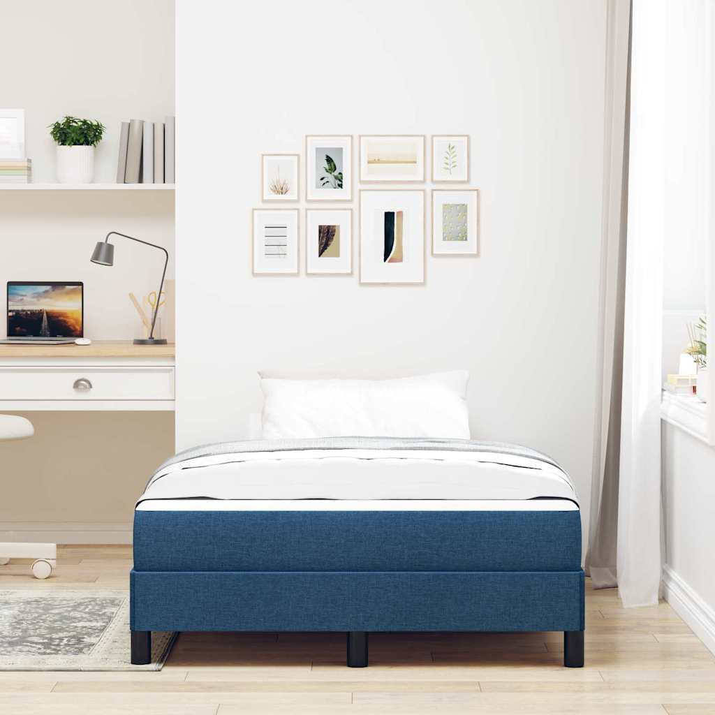 Boxspringbed met matras Blauw 120 x 200 cm Stof is nu te koop bij PeponiXL, paradijselijk wonen!