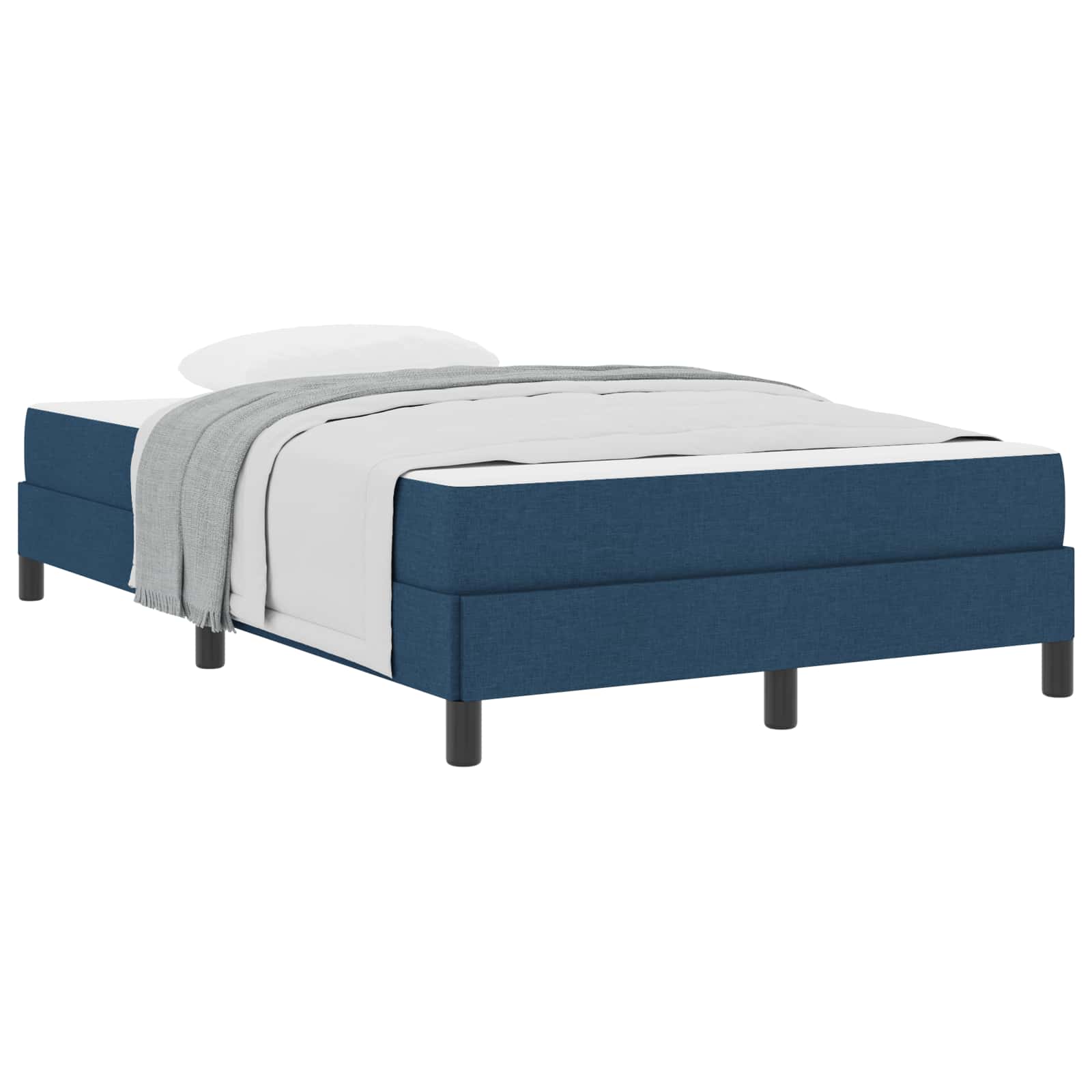 Boxspringbed met matras Blauw 120 x 200 cm Stof is nu te koop bij PeponiXL, paradijselijk wonen!