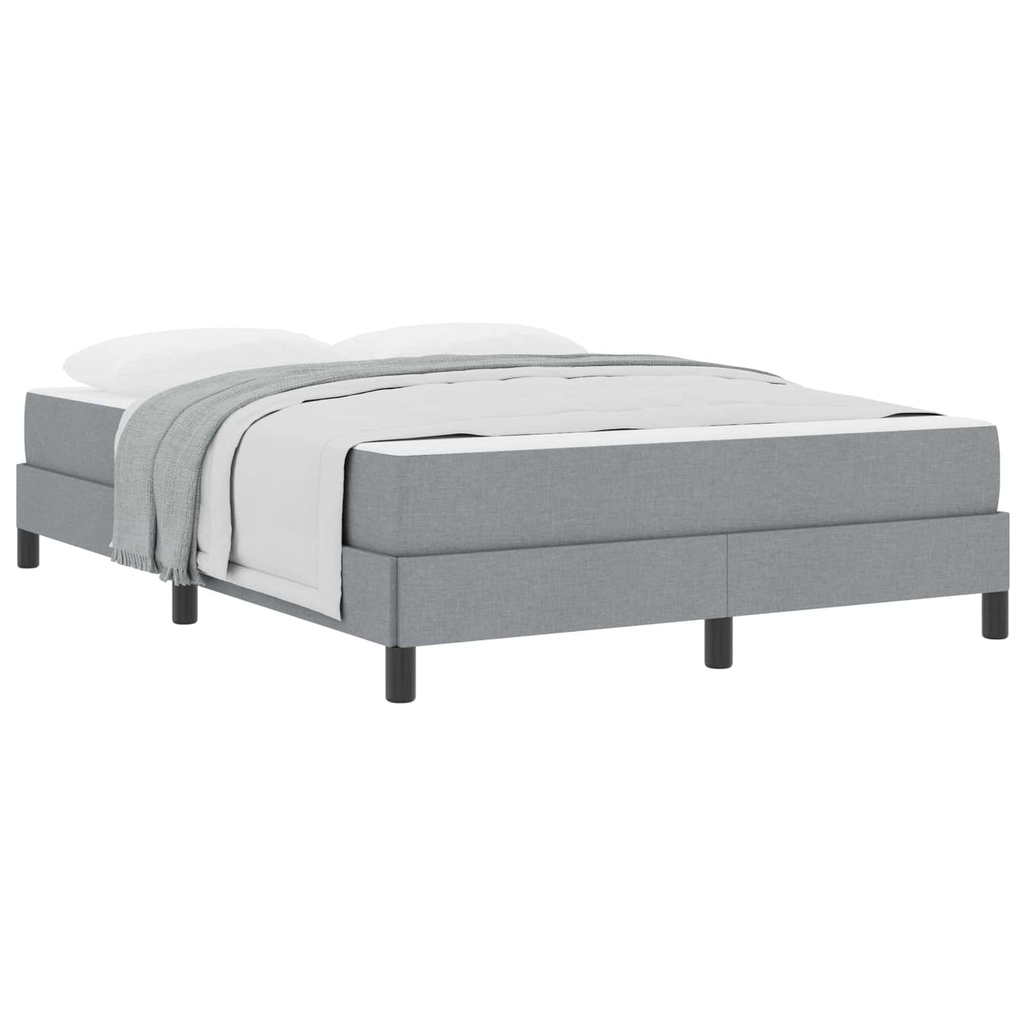 Boxspringbed met matras Lichtgrijs 140 x 190 cm Stof is nu te koop bij PeponiXL, paradijselijk wonen!