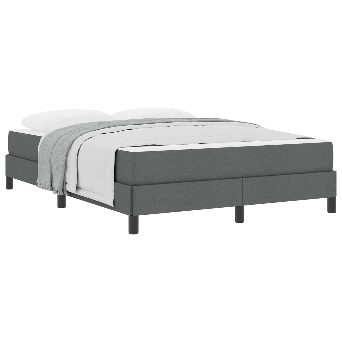 Boxspringbed met matras Donkergrijs 140 x 190 cm Stof is nu te koop bij PeponiXL, paradijselijk wonen!