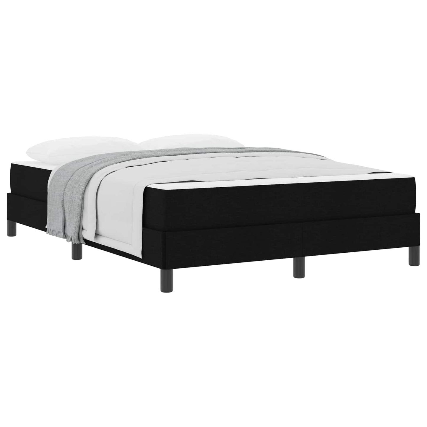 Boxspringbed met matras Zwart 140 x 190 cm Stof is nu te koop bij PeponiXL, paradijselijk wonen!