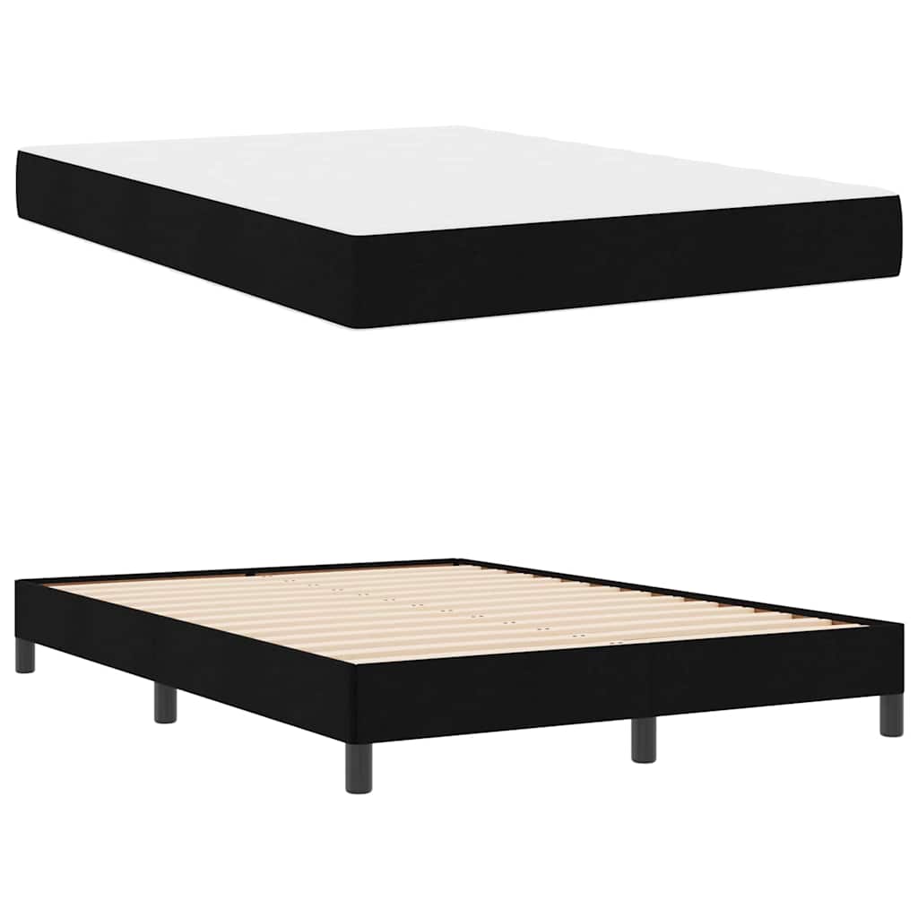 Boxspringbed met matras Zwart 140 x 190 cm Stof is nu te koop bij PeponiXL, paradijselijk wonen!