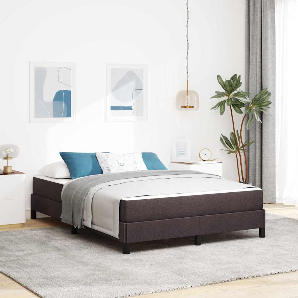 Boxspringbed met matras Donkerbruin 140 x 190 cm Stof is nu te koop bij PeponiXL, paradijselijk wonen!
