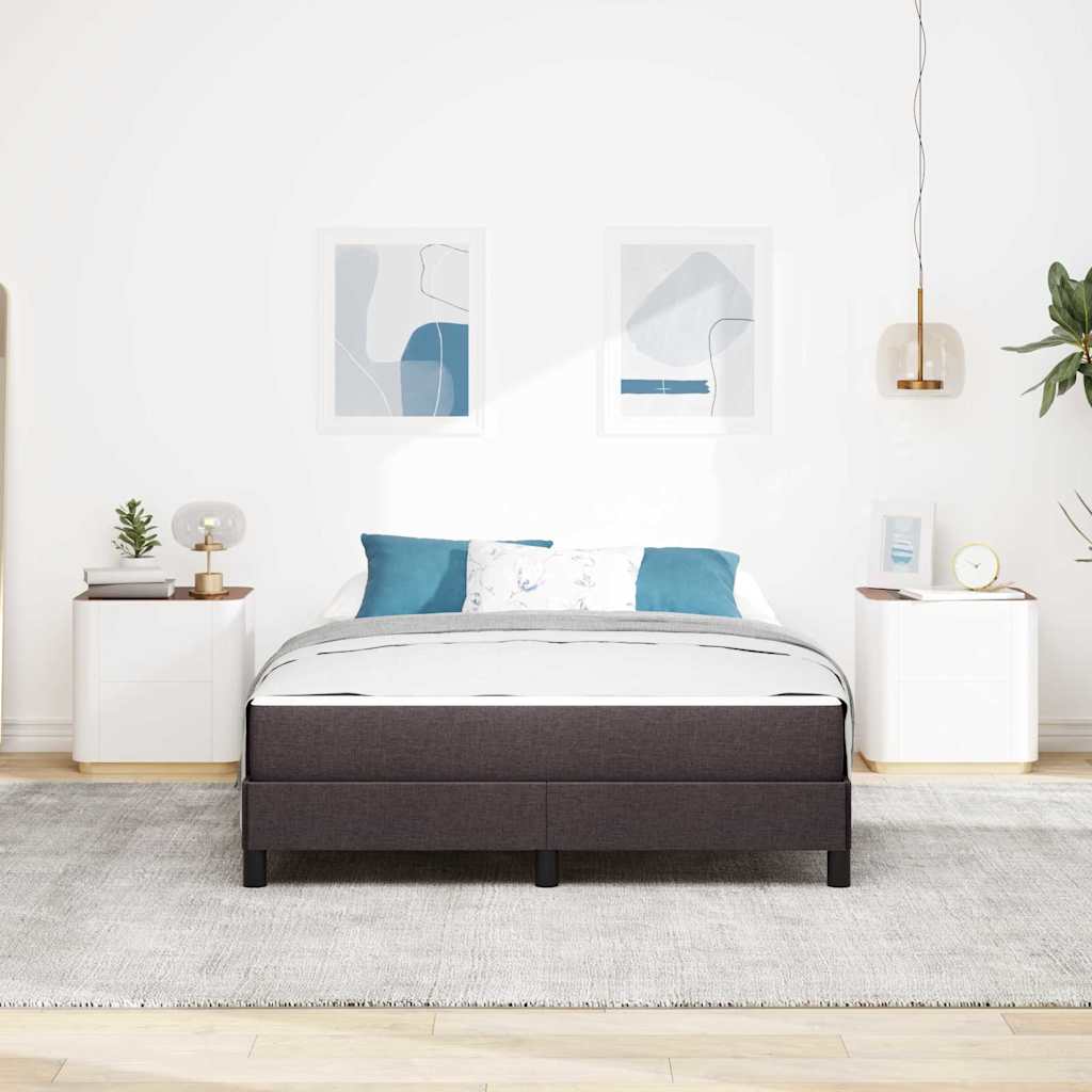 Boxspringbed met matras Donkerbruin 140 x 190 cm Stof is nu te koop bij PeponiXL, paradijselijk wonen!