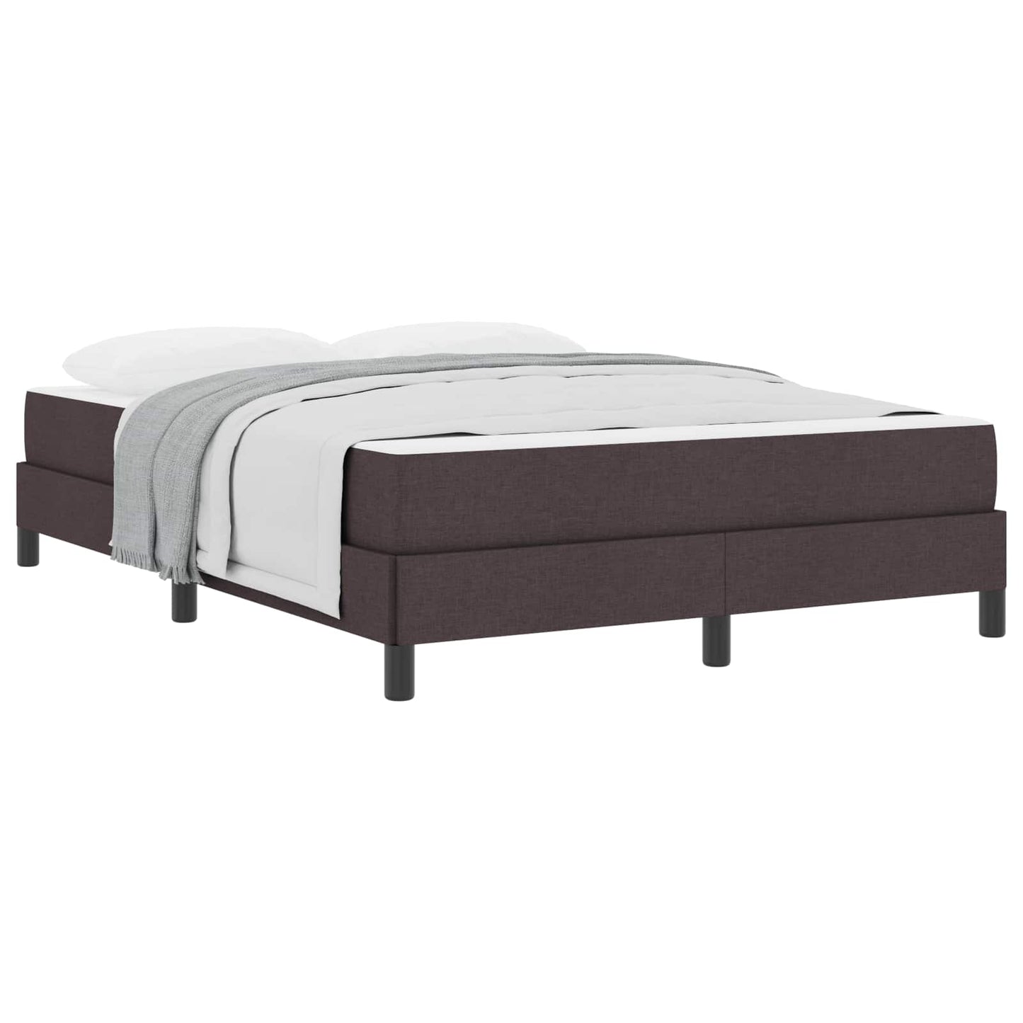 Boxspringbed met matras Donkerbruin 140 x 190 cm Stof is nu te koop bij PeponiXL, paradijselijk wonen!