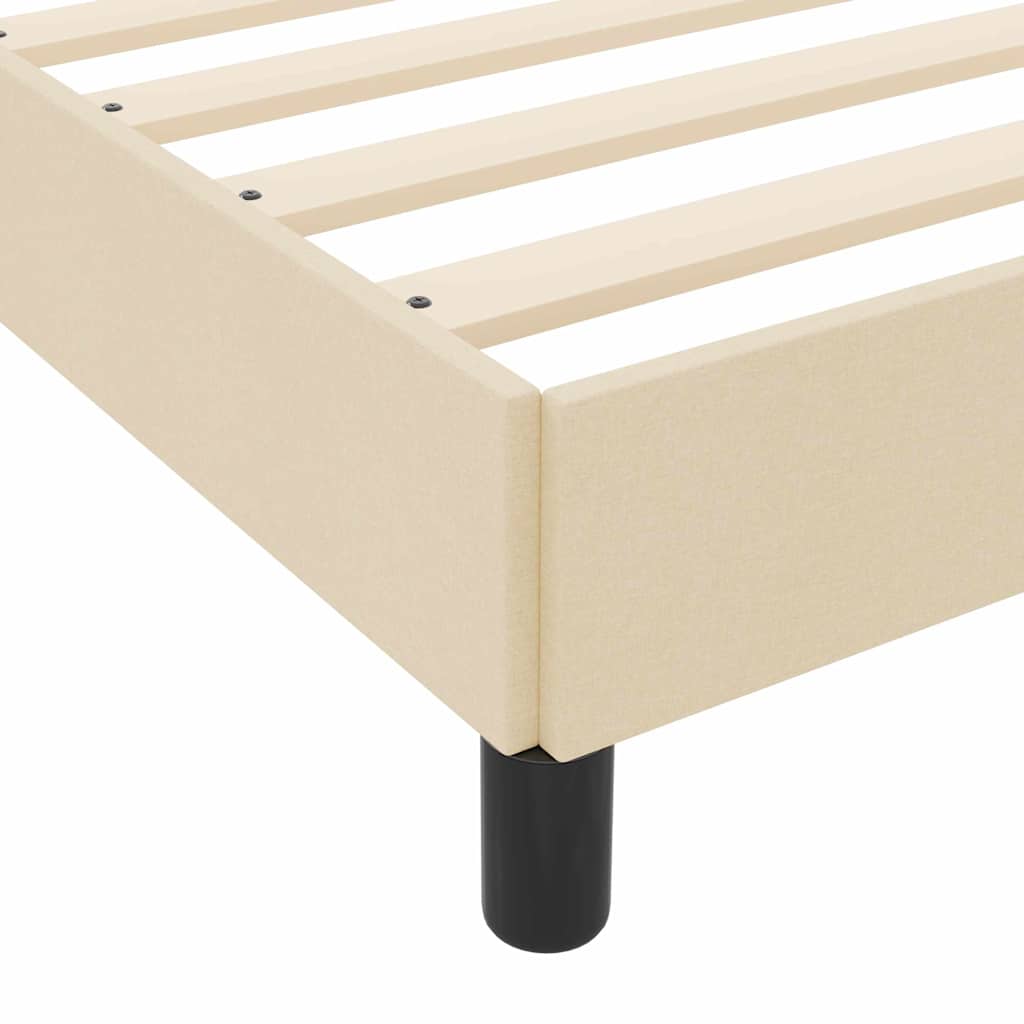 Boxspringbed met matras Crème 140 x 190 cm Stof is nu te koop bij PeponiXL, paradijselijk wonen!