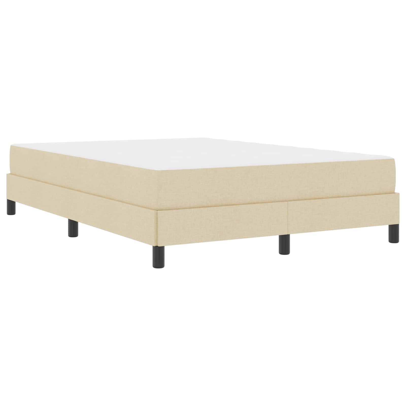 Boxspringbed met matras Crème 140 x 190 cm Stof is nu te koop bij PeponiXL, paradijselijk wonen!