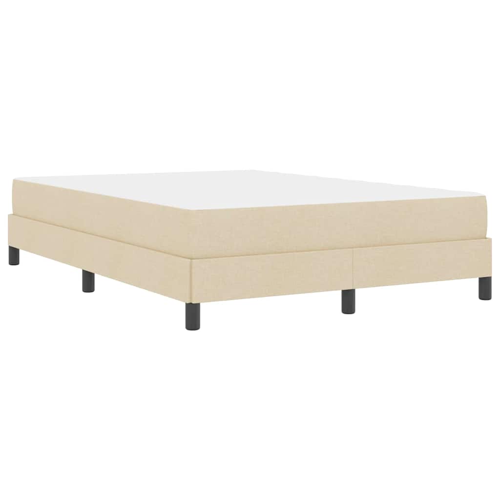 Boxspringbed met matras Crème 140 x 190 cm Stof is nu te koop bij PeponiXL, paradijselijk wonen!