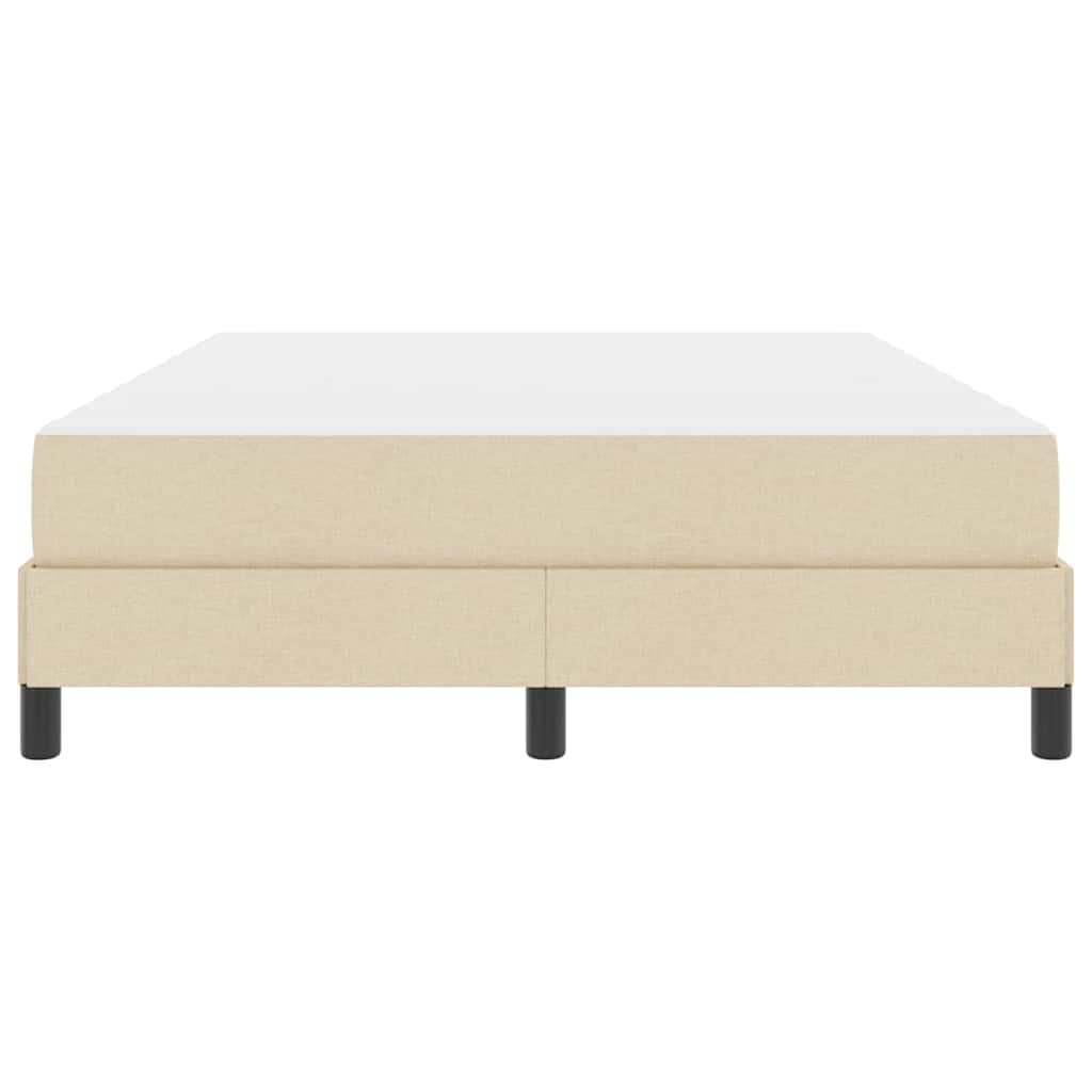 Boxspringbed met matras Crème 140 x 190 cm Stof is nu te koop bij PeponiXL, paradijselijk wonen!