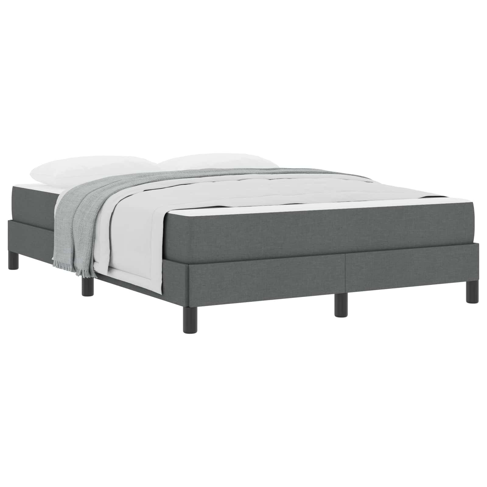 Boxspringbed met matras Donkergrijs 140 x 200 cm Stof is nu te koop bij PeponiXL, paradijselijk wonen!