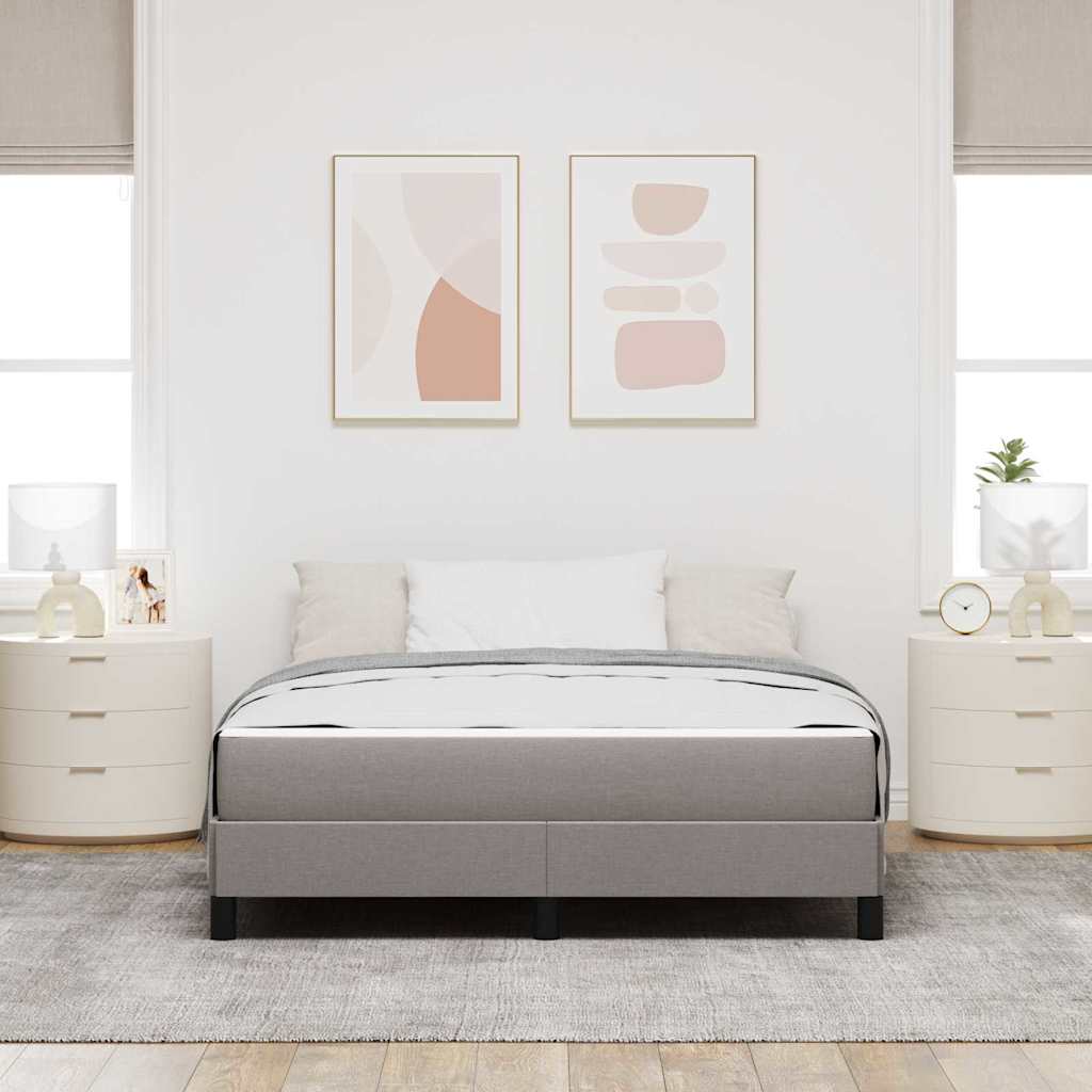 Boxspringbed met matras Taupe 140 x 200 cm Stof is nu te koop bij PeponiXL, paradijselijk wonen!