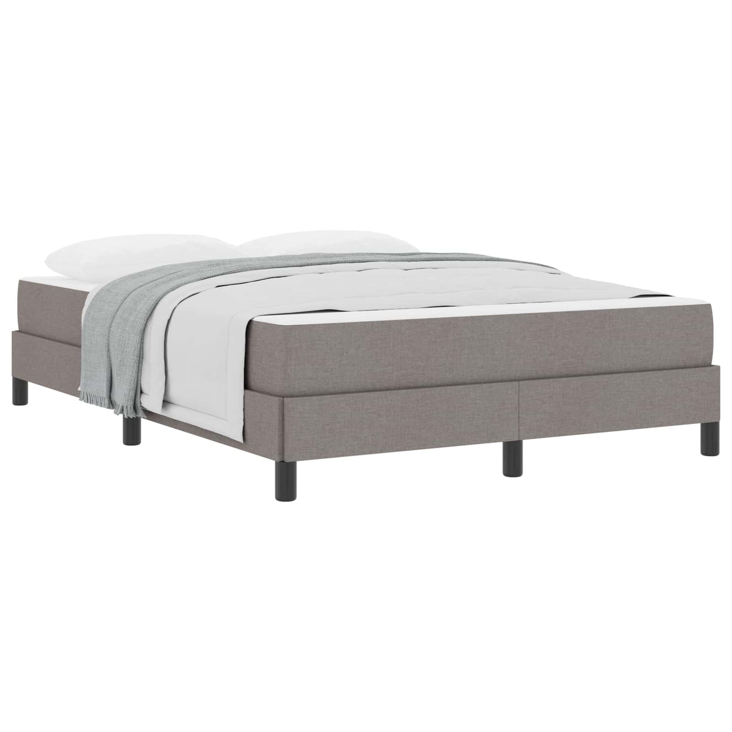 Boxspringbed met matras Taupe 140 x 200 cm Stof is nu te koop bij PeponiXL, paradijselijk wonen!