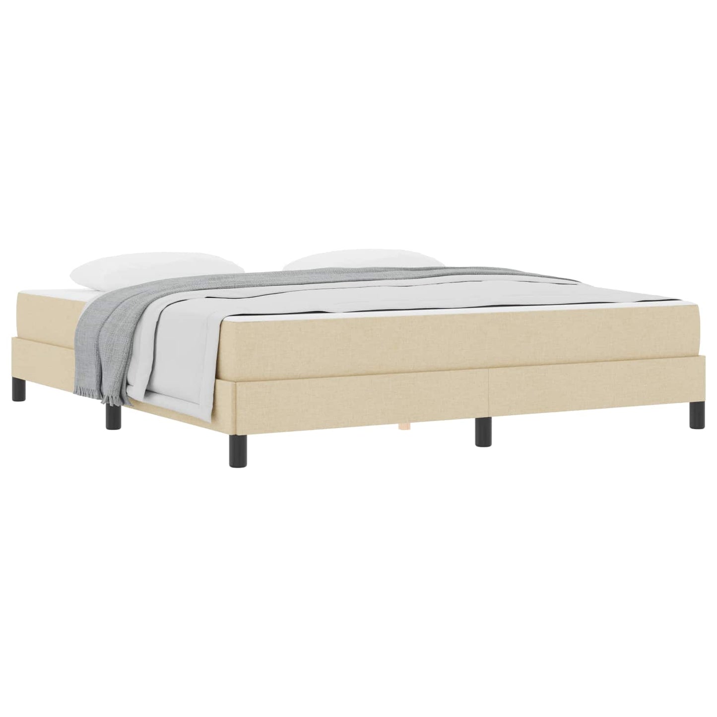 Boxspringbed met matras Crème 180 x 200 cm Stof is nu te koop bij PeponiXL, paradijselijk wonen!