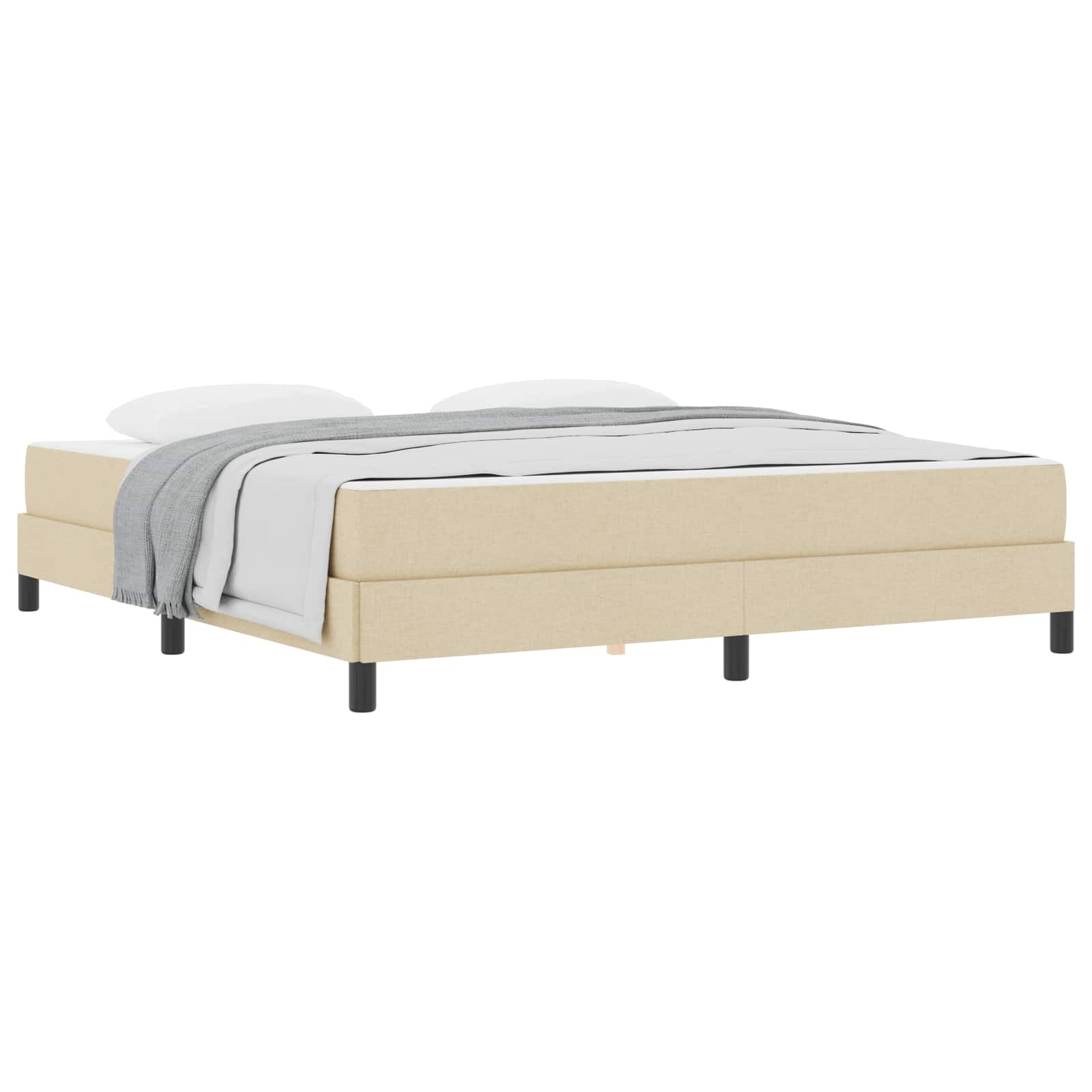 Boxspringbed met matras Crème 180 x 200 cm Stof is nu te koop bij PeponiXL, paradijselijk wonen!