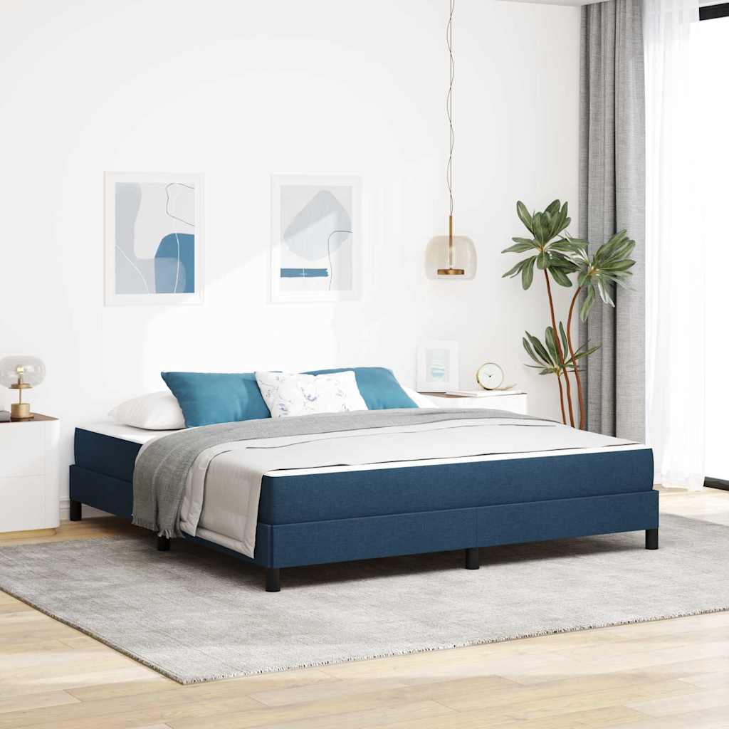 Boxspringbed met matras Blauw 180 x 200 cm Stof is nu te koop bij PeponiXL, paradijselijk wonen!