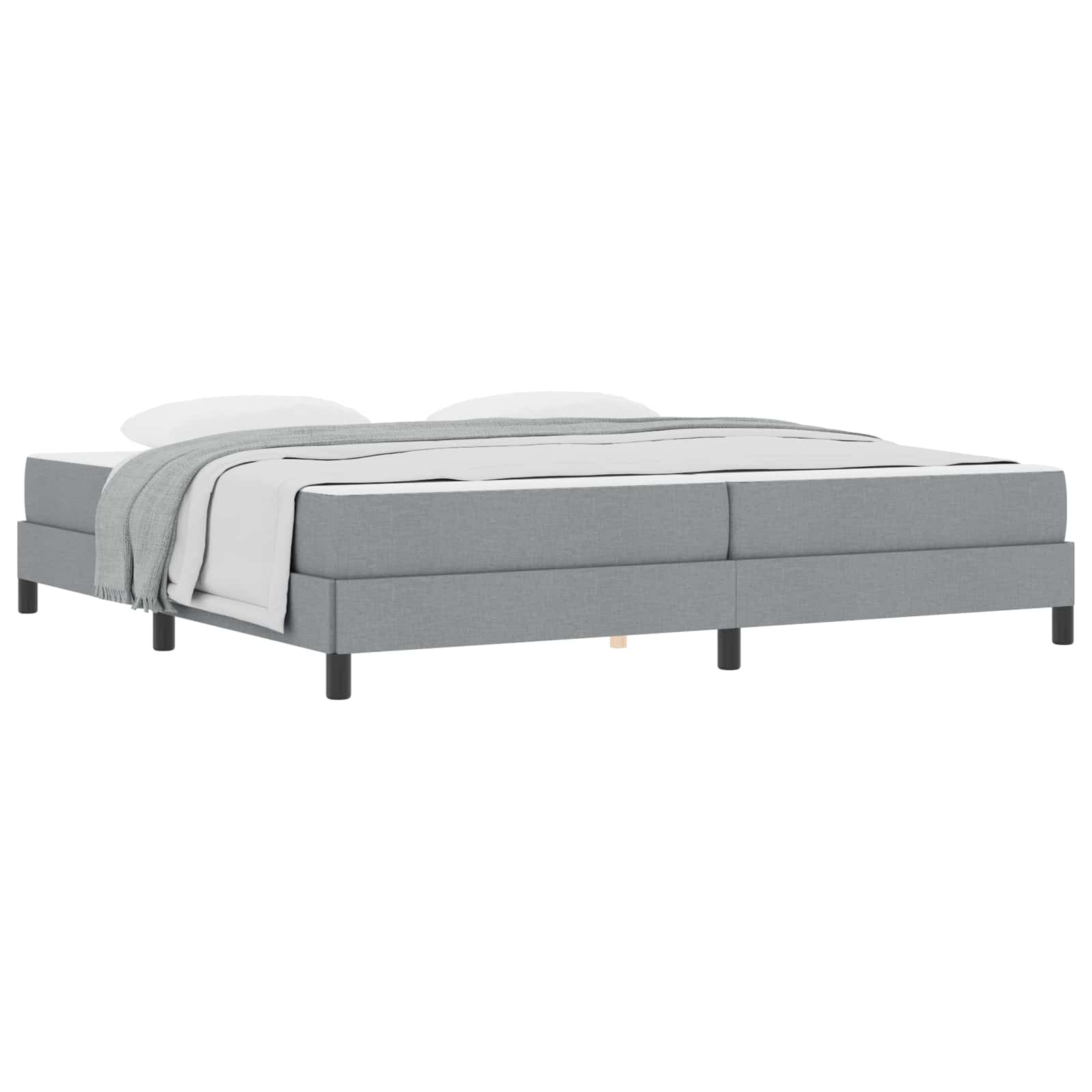 Boxspringbed met matras Lichtgrijs 200 x 200 cm Stof is nu te koop bij PeponiXL, paradijselijk wonen!