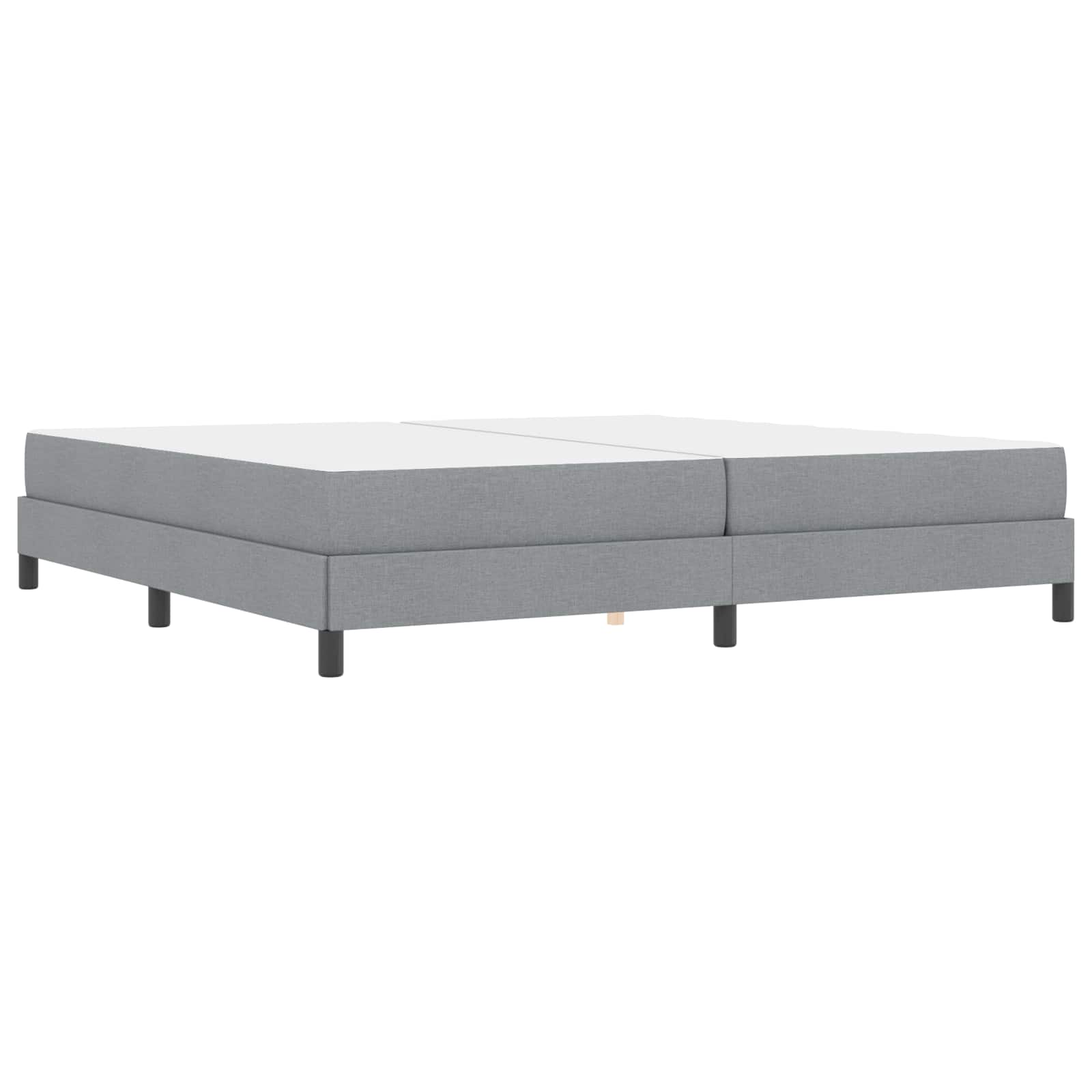 Boxspringbed met matras Lichtgrijs 200 x 200 cm Stof is nu te koop bij PeponiXL, paradijselijk wonen!