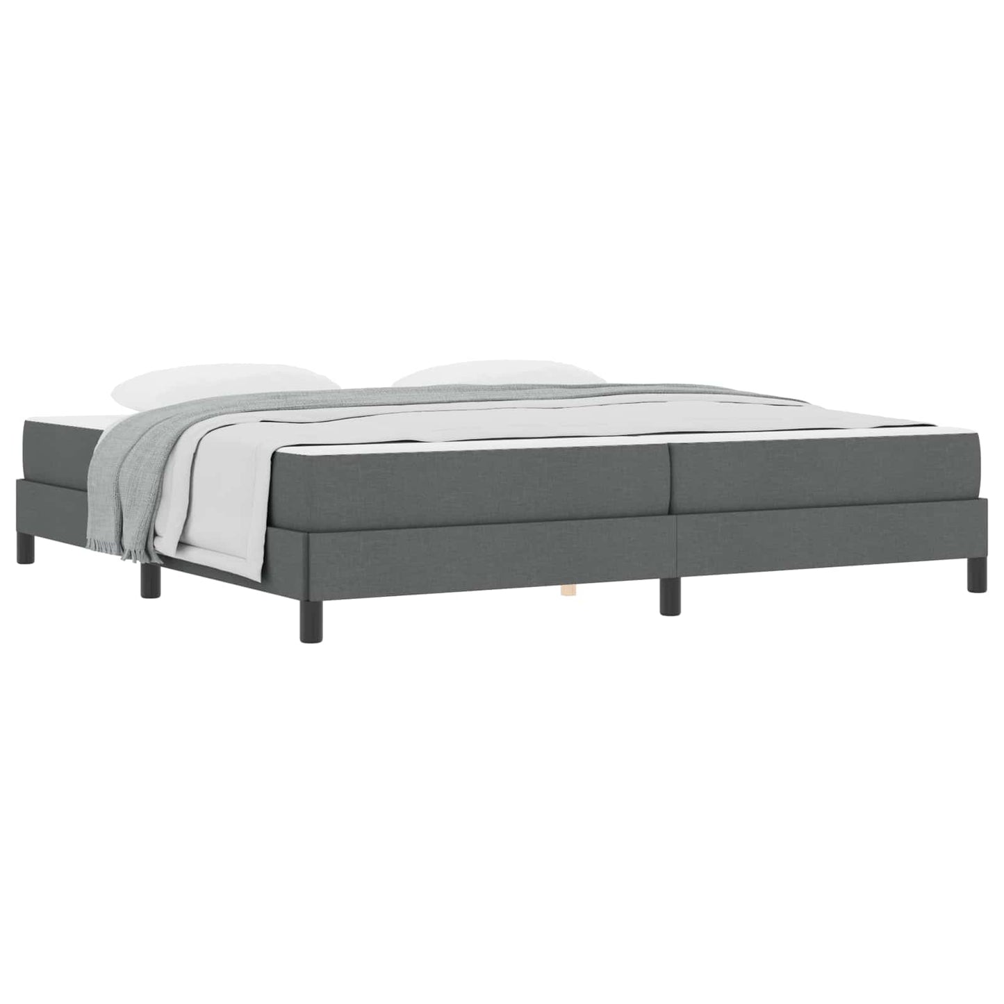 Boxspringbed met matras Donkergrijs 200 x 200 cm Stof is nu te koop bij PeponiXL, paradijselijk wonen!