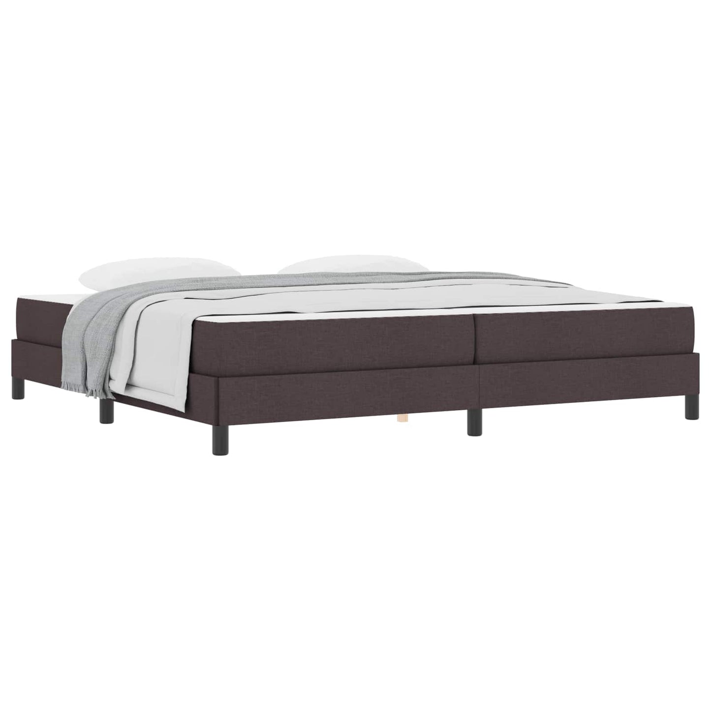 Boxspringbed met matras Donkerbruin 200 x 200 cm Stof is nu te koop bij PeponiXL, paradijselijk wonen!