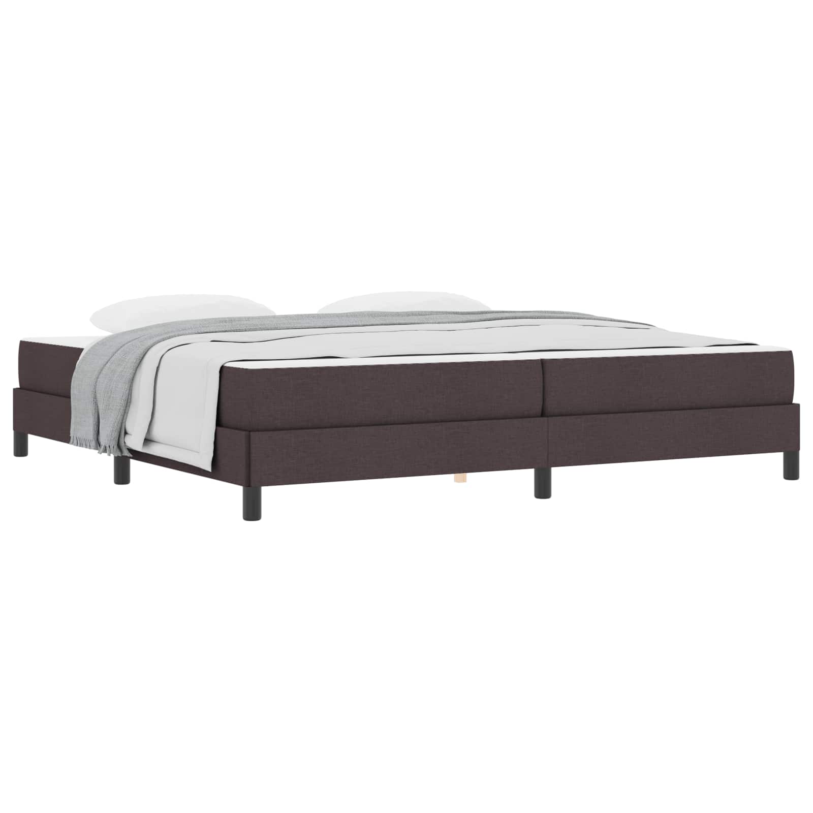 Boxspringbed met matras Donkerbruin 200 x 200 cm Stof is nu te koop bij PeponiXL, paradijselijk wonen!