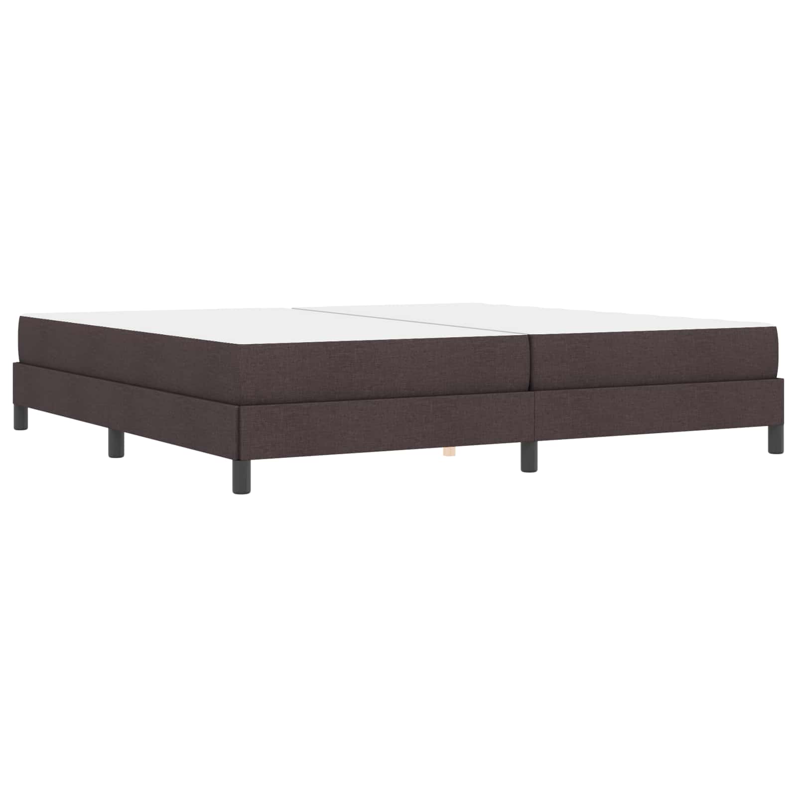 Boxspringbed met matras Donkerbruin 200 x 200 cm Stof is nu te koop bij PeponiXL, paradijselijk wonen!