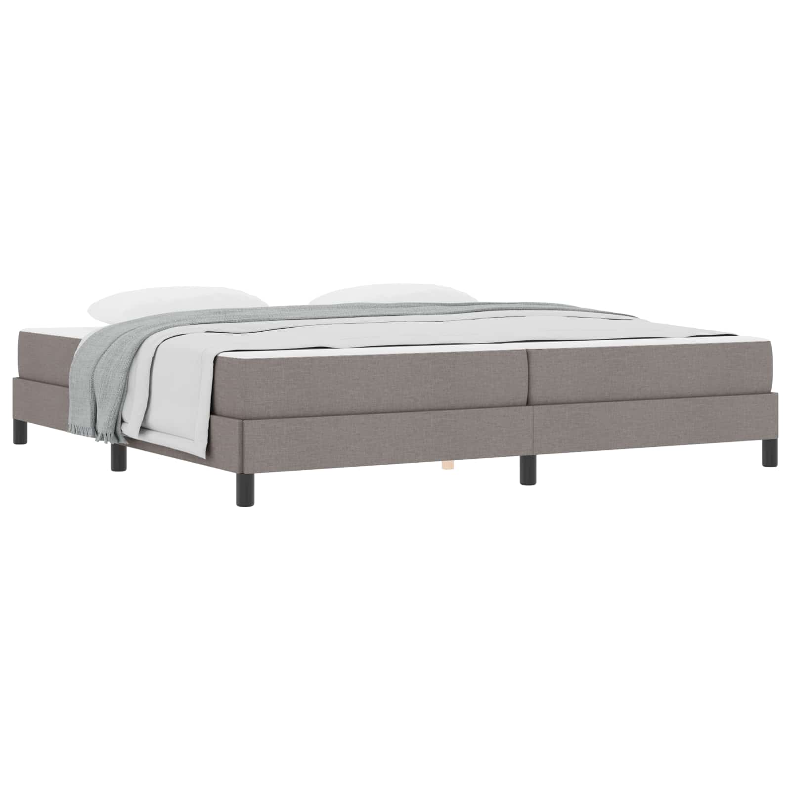 Boxspringbed met matras Taupe 200 x 200 cm Stof is nu te koop bij PeponiXL, paradijselijk wonen!