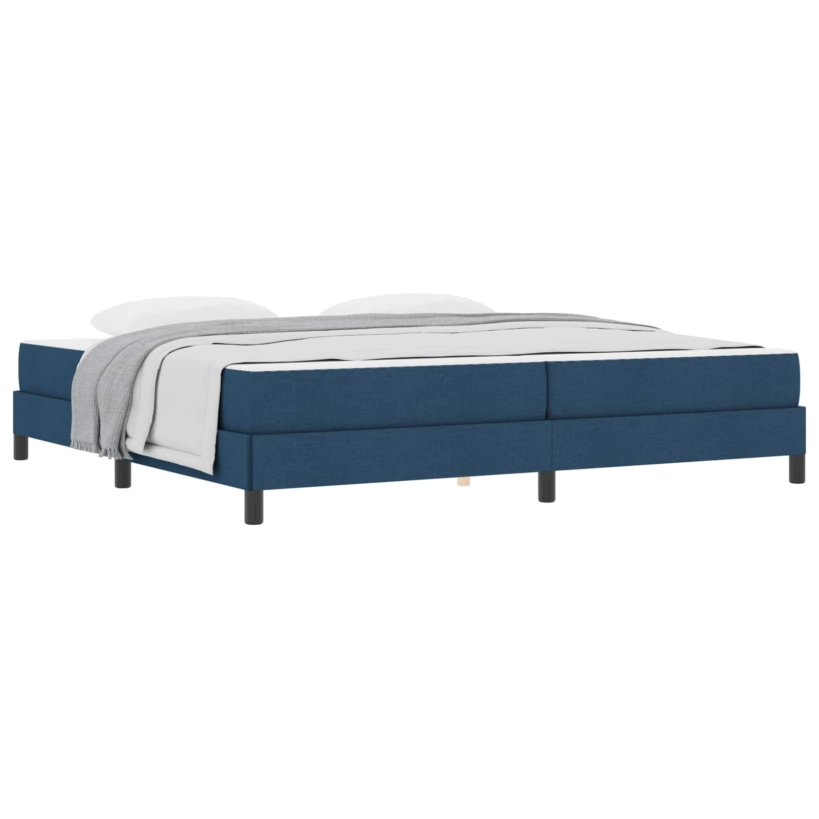 Boxspringbed met matras Blauw 200 x 200 cm Stof is nu te koop bij PeponiXL, paradijselijk wonen!