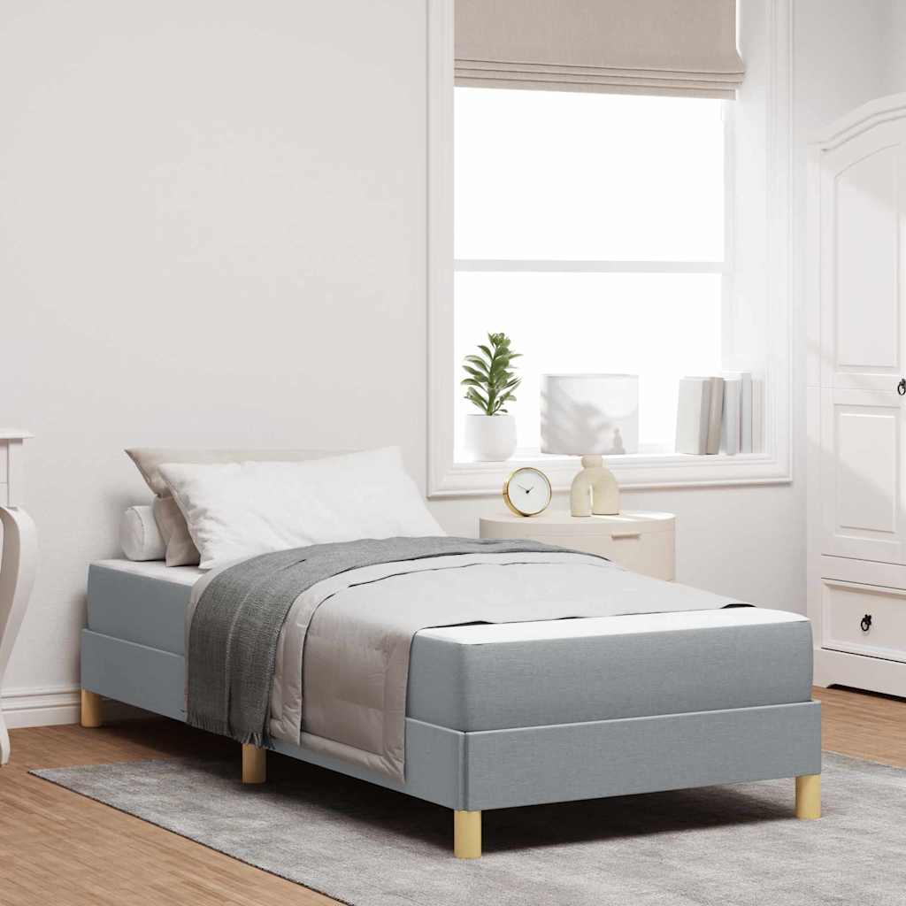 Boxspringbed met matras Lichtgrijs 80 x 200 cm Stof is nu te koop bij PeponiXL, paradijselijk wonen!