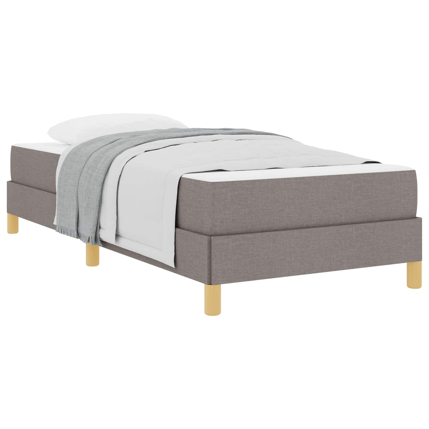 Boxspringbed met matras Taupe 80 x 200 cm Stof is nu te koop bij PeponiXL, paradijselijk wonen!