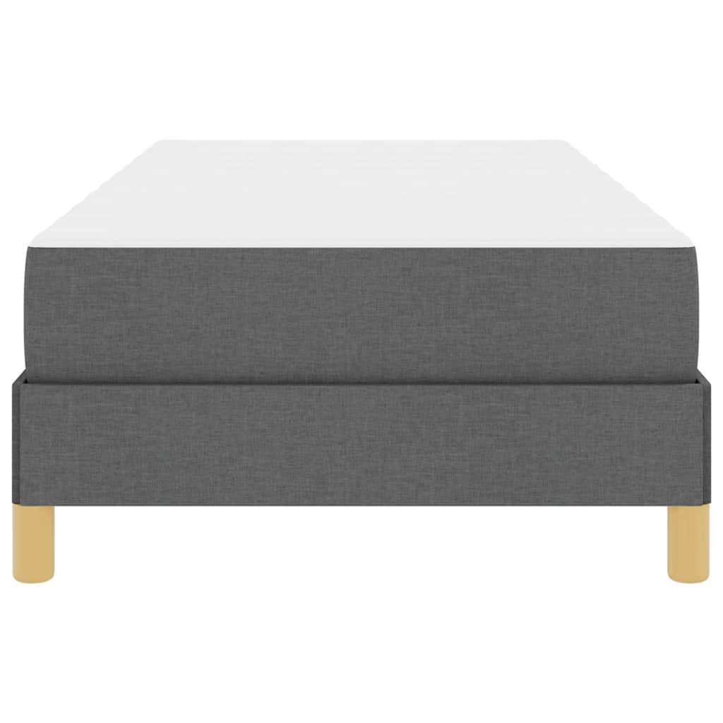 Boxspringbed met matras Donkergrijs 90 x 190 cm Stof is nu te koop bij PeponiXL, paradijselijk wonen!