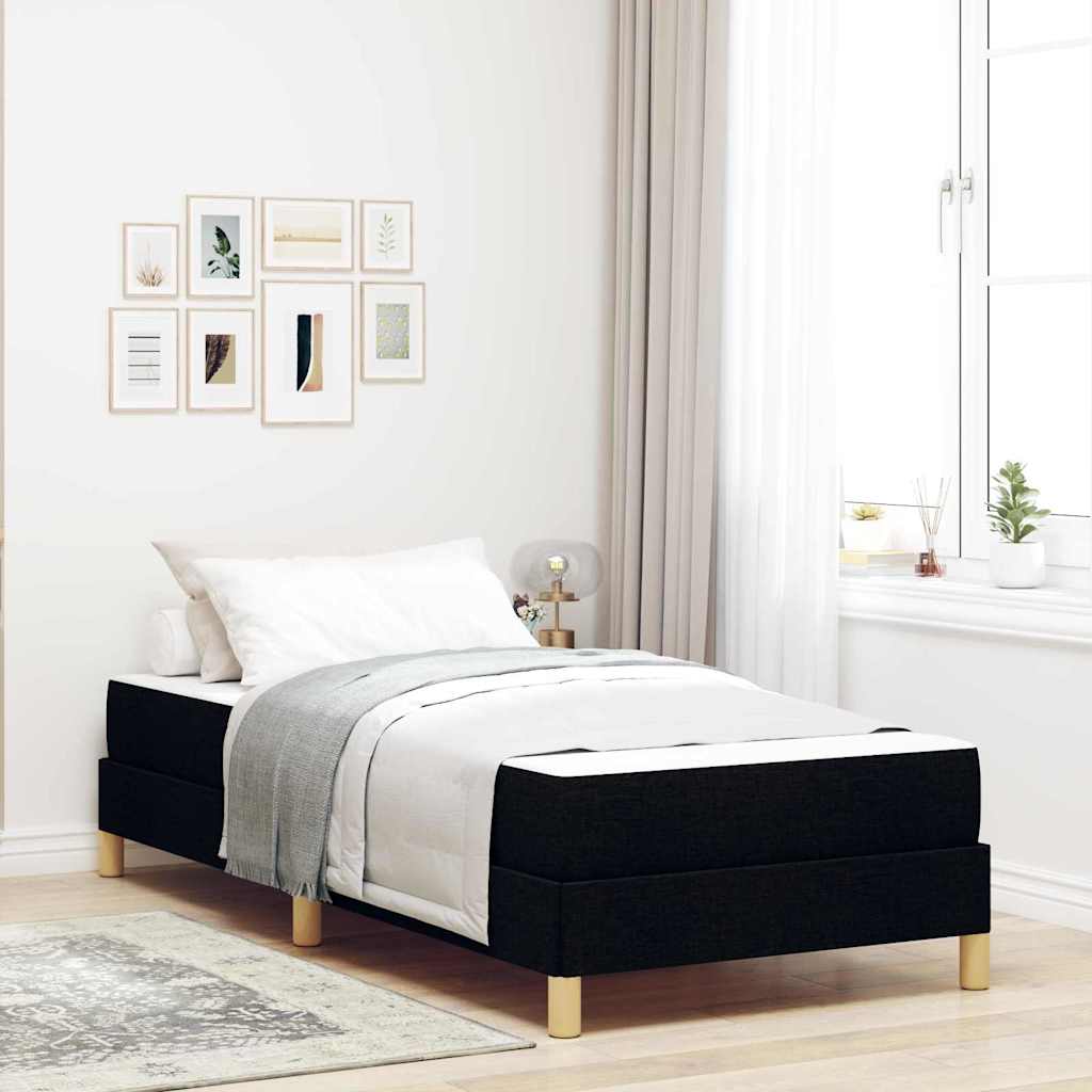 Boxspringbed met matras Zwart 90 x 190 cm Stof is nu te koop bij PeponiXL, paradijselijk wonen!