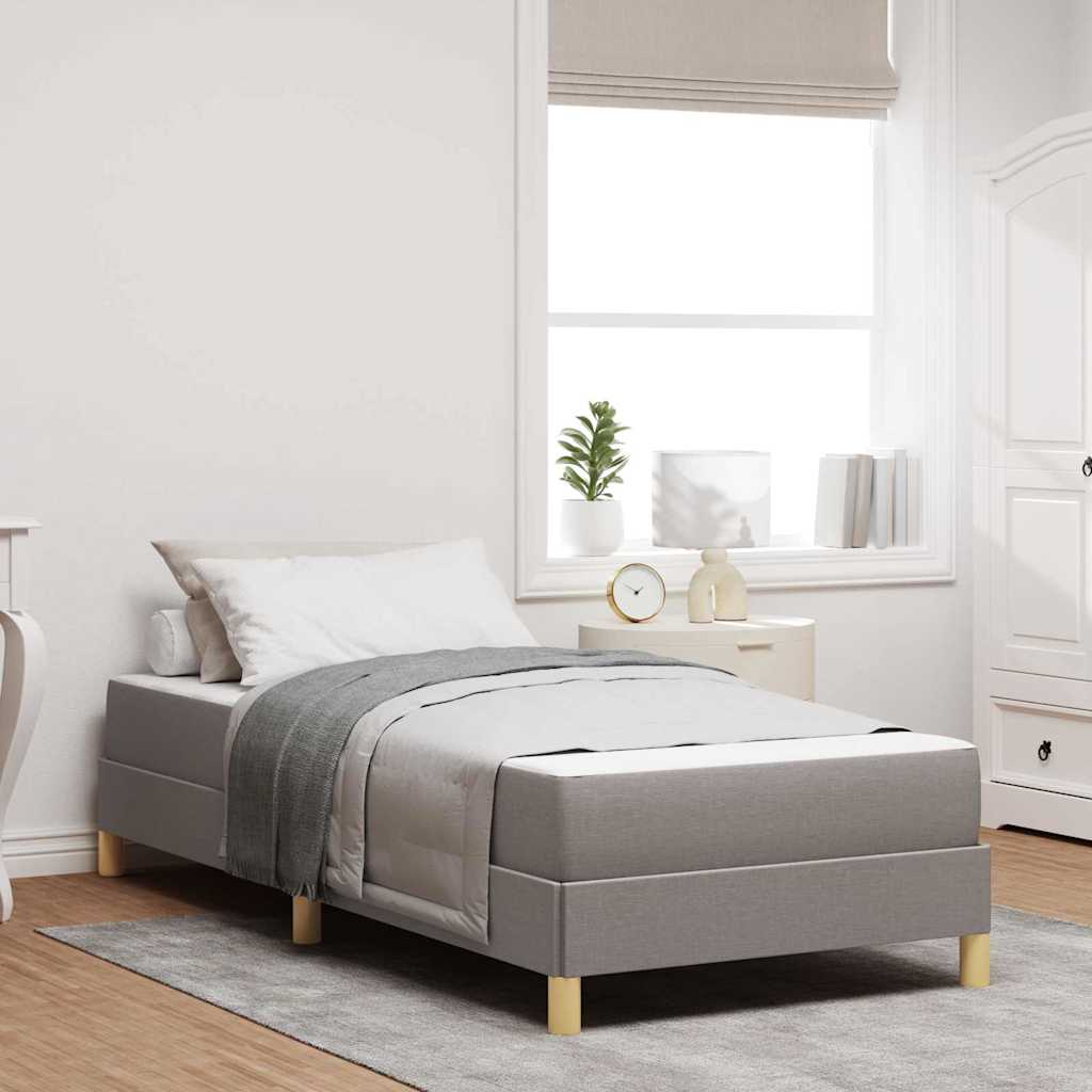 Boxspringbed met matras Taupe 90 x 190 cm Stof is nu te koop bij PeponiXL, paradijselijk wonen!