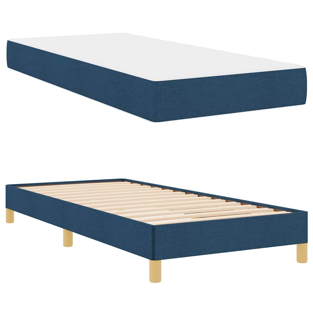 Boxspringbed met matras Blauw 90 x 190 cm Stof is nu te koop bij PeponiXL, paradijselijk wonen!