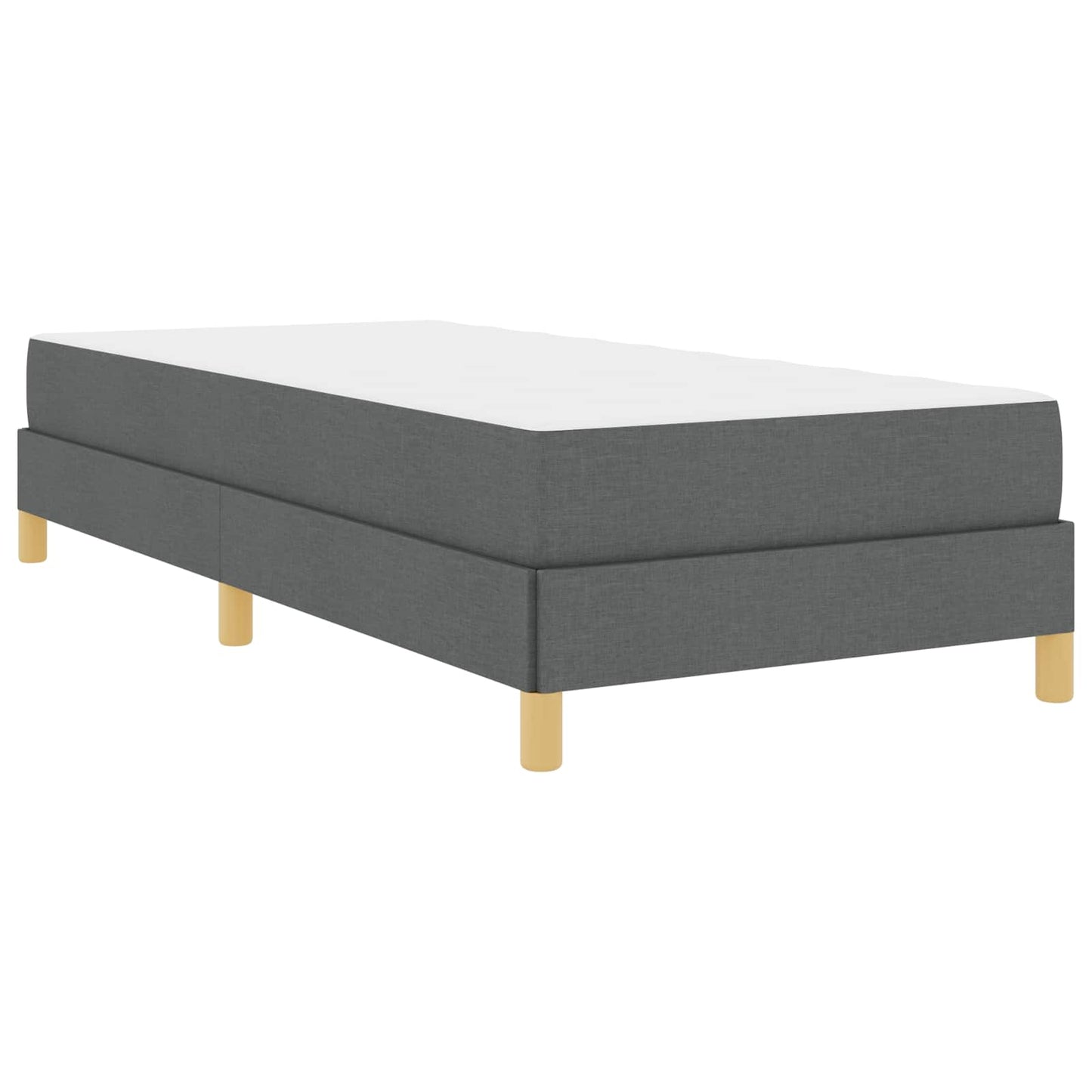 Boxspringbed met matras Donkergrijs 90 x 200 cm Stof is nu te koop bij PeponiXL, paradijselijk wonen!
