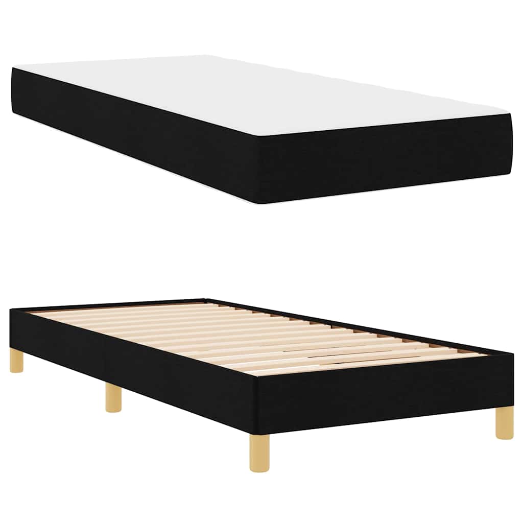 Boxspringbed met matras Zwart 90 x 200 cm Stof is nu te koop bij PeponiXL, paradijselijk wonen!