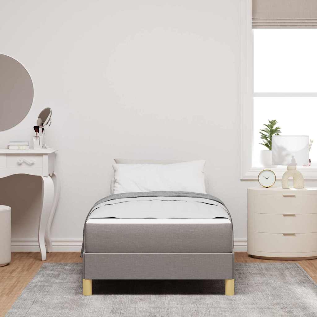 Boxspringbed met matras Taupe 90 x 200 cm Stof is nu te koop bij PeponiXL, paradijselijk wonen!