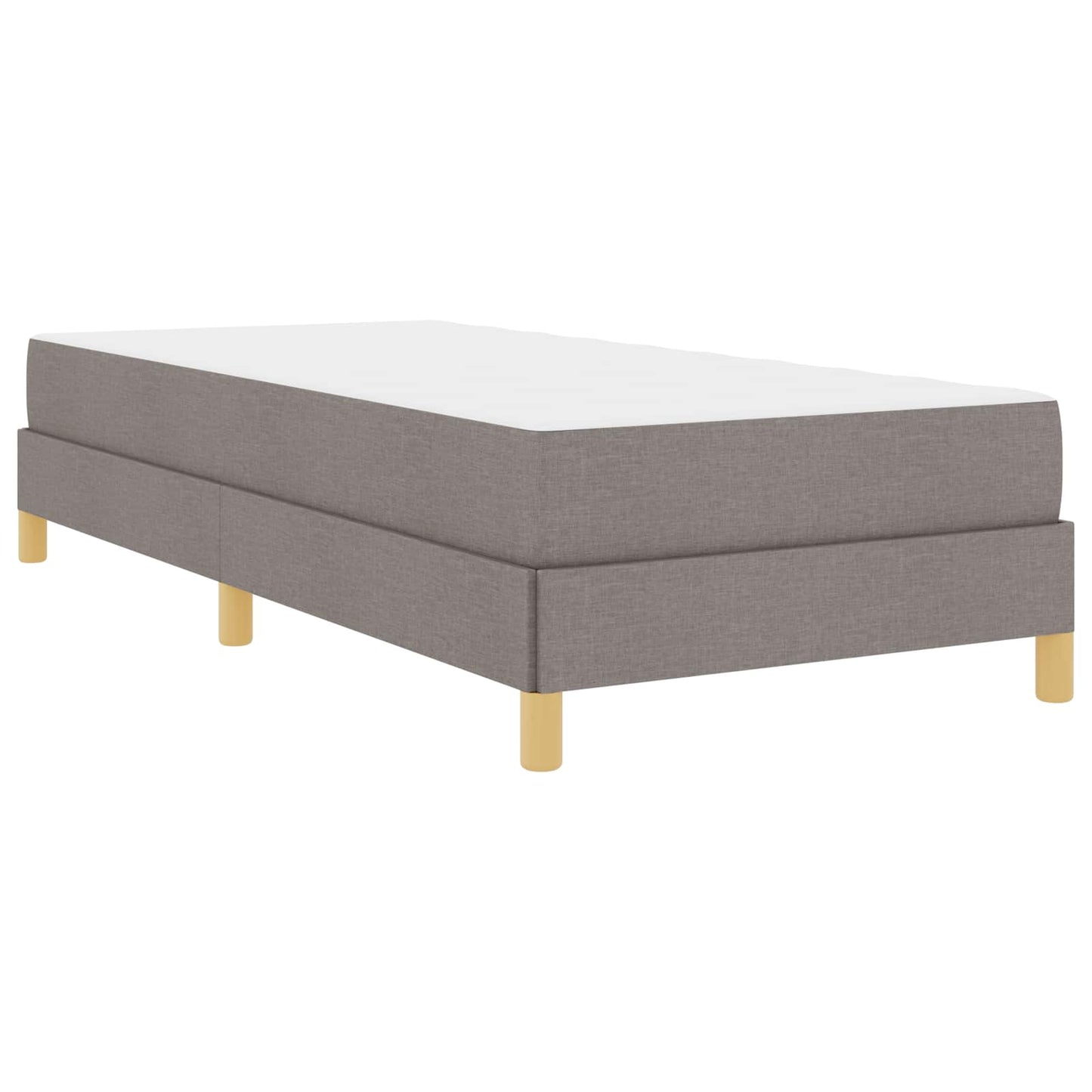 Boxspringbed met matras Taupe 90 x 200 cm Stof is nu te koop bij PeponiXL, paradijselijk wonen!