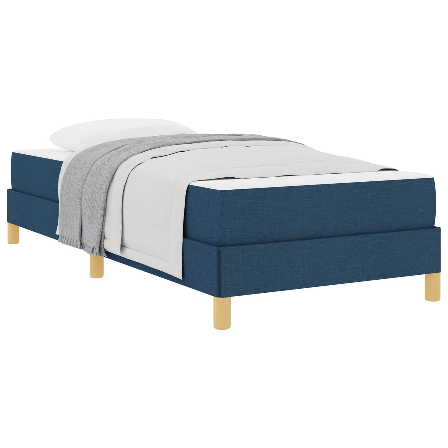 Boxspringbed met matras Blauw 90 x 200 cm Stof is nu te koop bij PeponiXL, paradijselijk wonen!